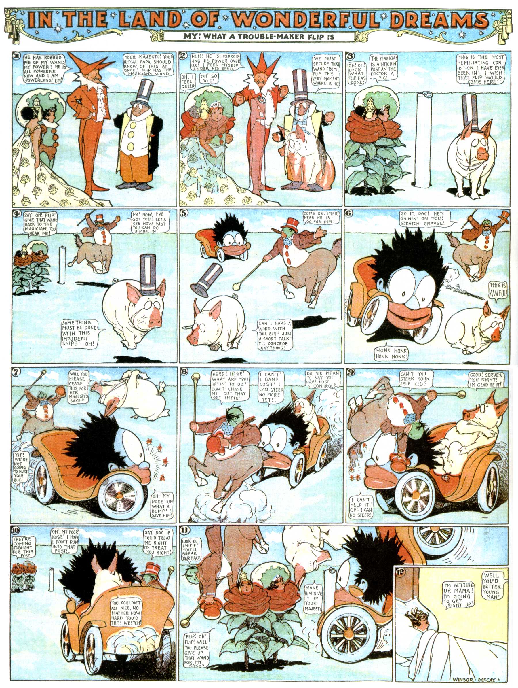 Little Nemo in Slumberland (1905–1914), page 329. Little Nemo in Slumberland by Winsor McCay. Public domain in the United States. https://archive.org/details/LittleNemo1905-14FromWinsorMccayAsCbz