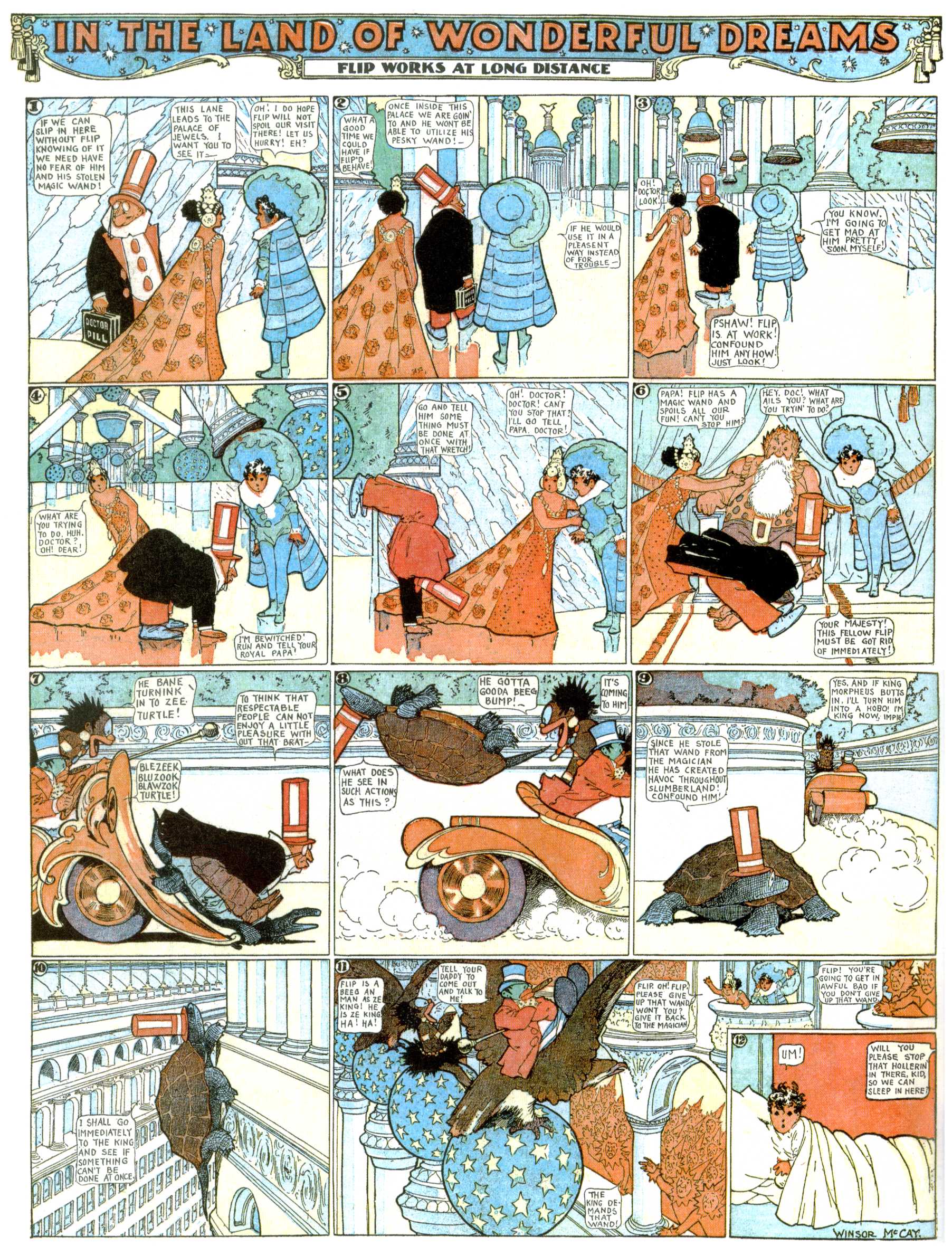 Little Nemo in Slumberland (1905–1914), page 331. Little Nemo in Slumberland by Winsor McCay. Public domain in the United States. https://archive.org/details/LittleNemo1905-14FromWinsorMccayAsCbz
