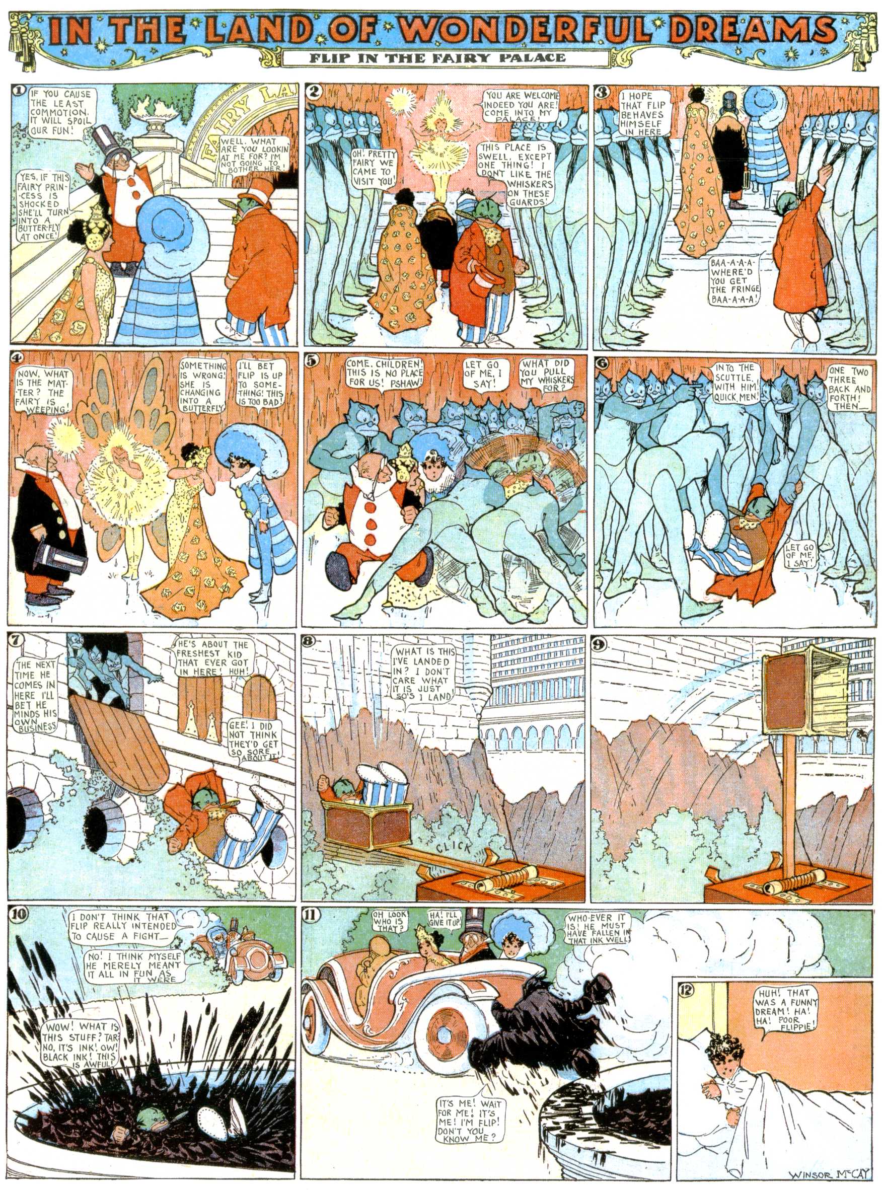 Little Nemo in Slumberland (1905–1914), page 335. Little Nemo in Slumberland by Winsor McCay. Public domain in the United States. https://archive.org/details/LittleNemo1905-14FromWinsorMccayAsCbz