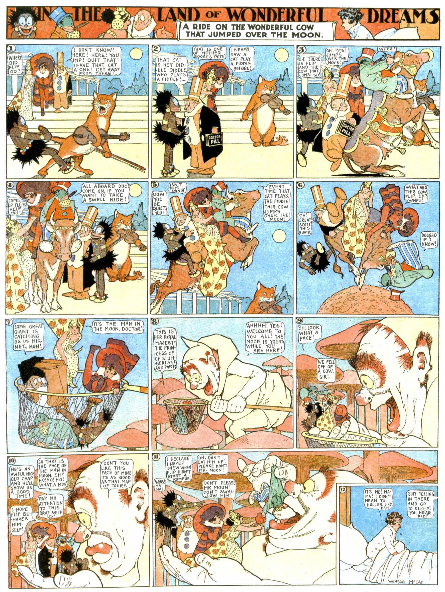 Little Nemo in Slumberland (1905–1914), page 340. Little Nemo in Slumberland by Winsor McCay. Public domain in the United States. https://archive.org/details/LittleNemo1905-14FromWinsorMccayAsCbz