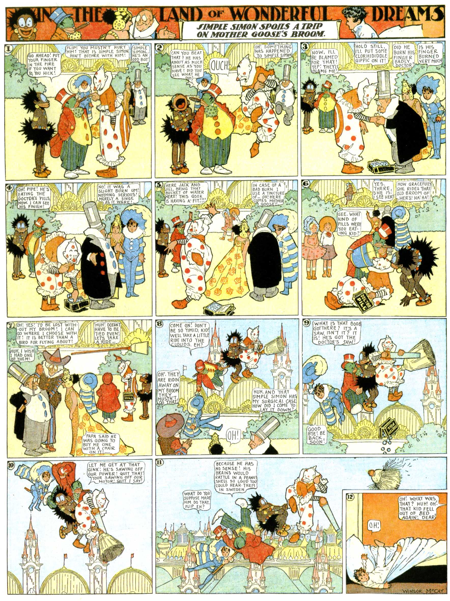Little Nemo in Slumberland (1905–1914), page 342. Little Nemo in Slumberland by Winsor McCay. Public domain in the United States. https://archive.org/details/LittleNemo1905-14FromWinsorMccayAsCbz