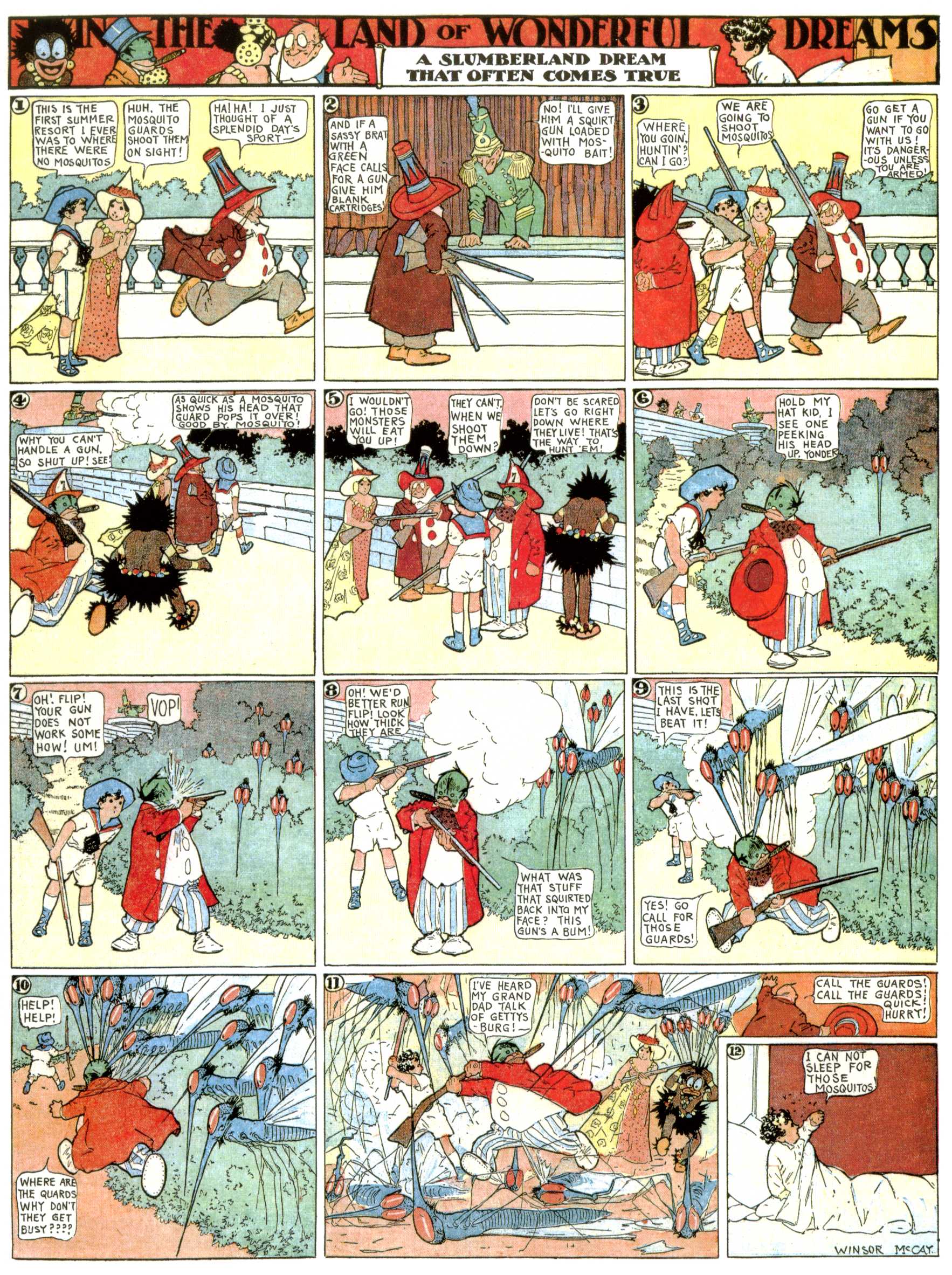 Little Nemo in Slumberland (1905–1914), page 350. Little Nemo in Slumberland by Winsor McCay. Public domain in the United States. https://archive.org/details/LittleNemo1905-14FromWinsorMccayAsCbz
