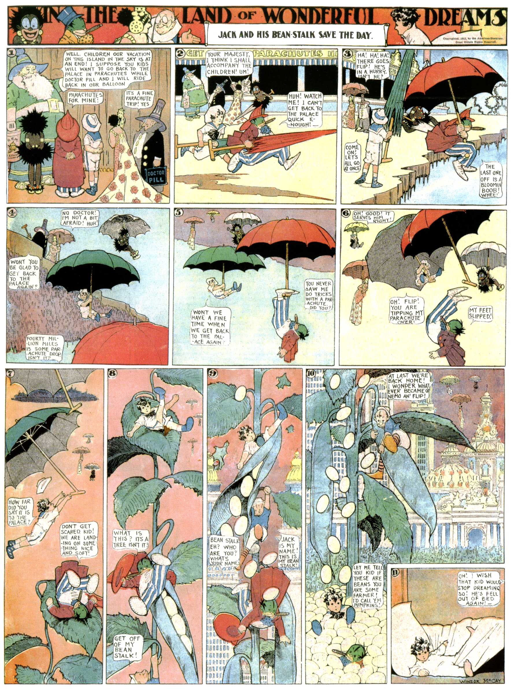 Little Nemo in Slumberland (1905–1914), page 353. Little Nemo in Slumberland by Winsor McCay. Public domain in the United States. https://archive.org/details/LittleNemo1905-14FromWinsorMccayAsCbz