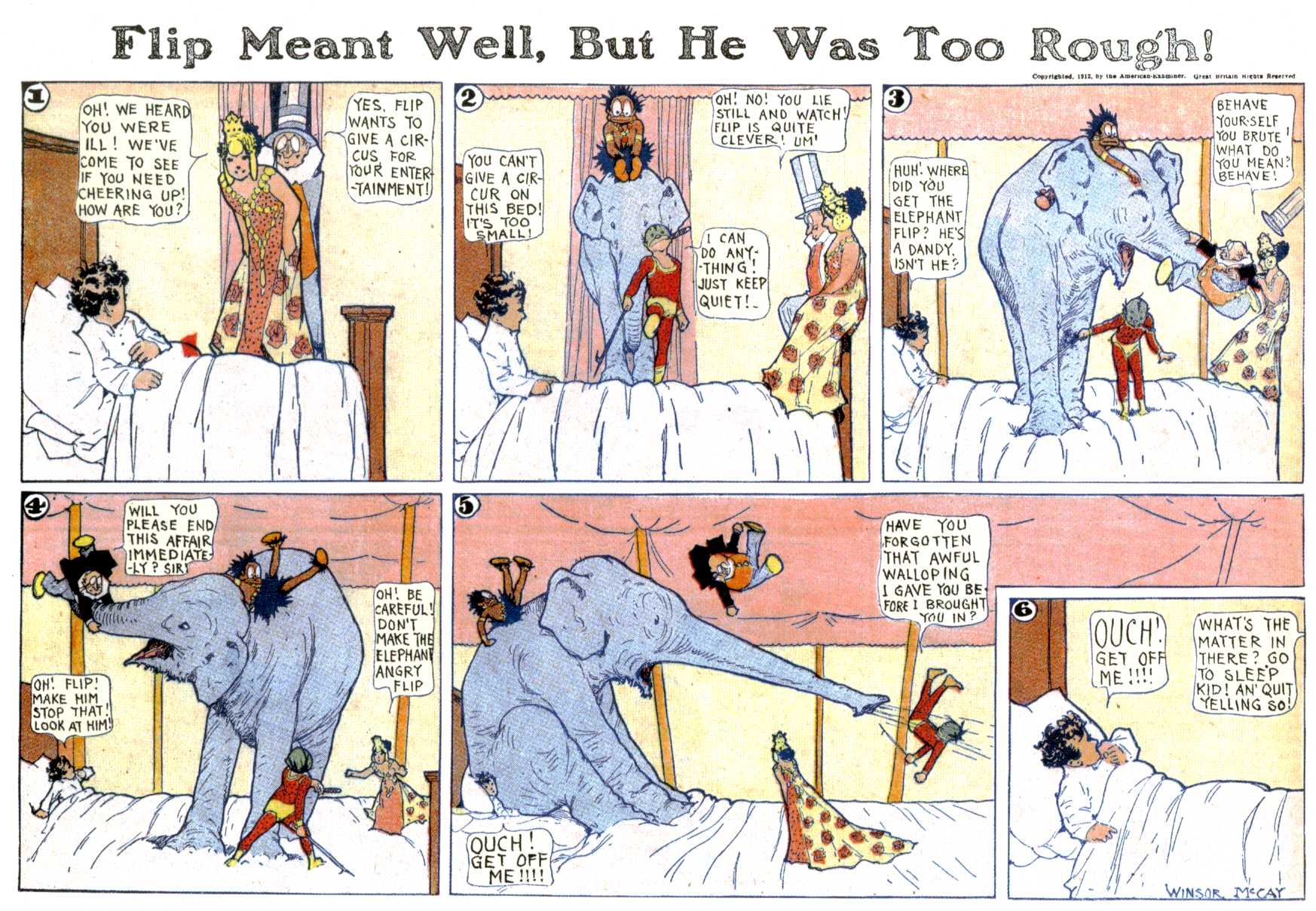 Little Nemo in Slumberland (1905–1914), page 354. Little Nemo in Slumberland by Winsor McCay. Public domain in the United States. https://archive.org/details/LittleNemo1905-14FromWinsorMccayAsCbz