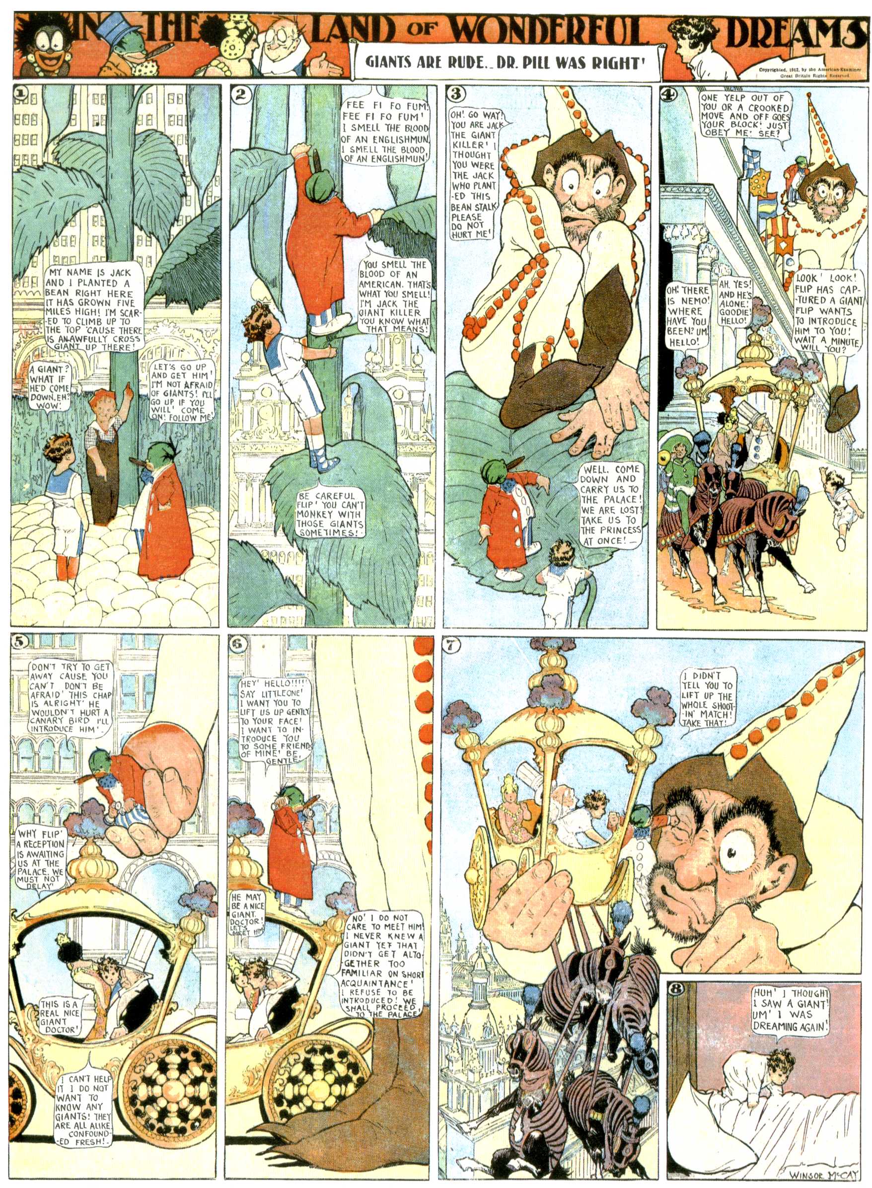 Little Nemo in Slumberland (1905–1914), page 355. Little Nemo in Slumberland by Winsor McCay. Public domain in the United States. https://archive.org/details/LittleNemo1905-14FromWinsorMccayAsCbz