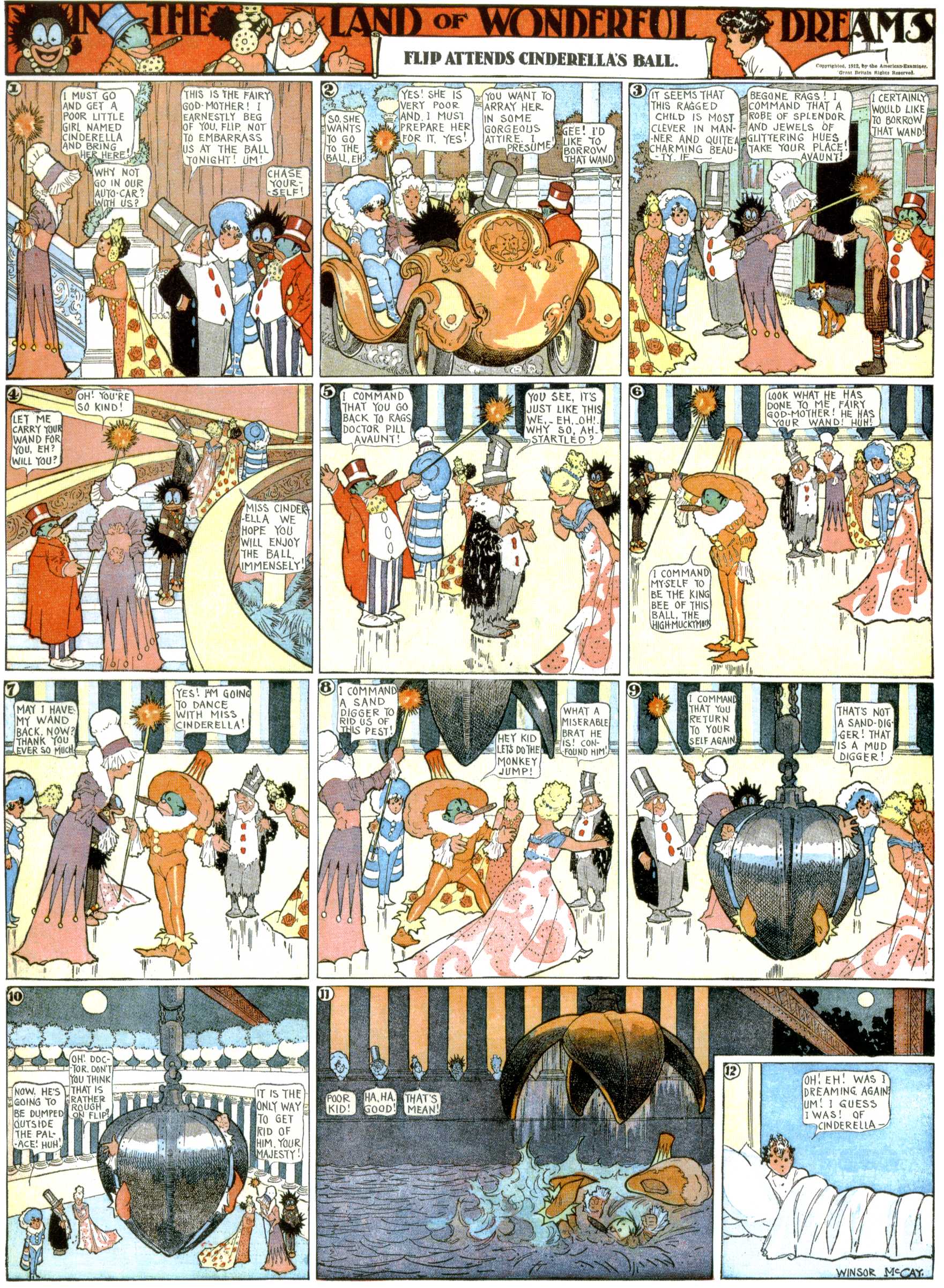 Little Nemo in Slumberland (1905–1914), page 356. Little Nemo in Slumberland by Winsor McCay. Public domain in the United States. https://archive.org/details/LittleNemo1905-14FromWinsorMccayAsCbz