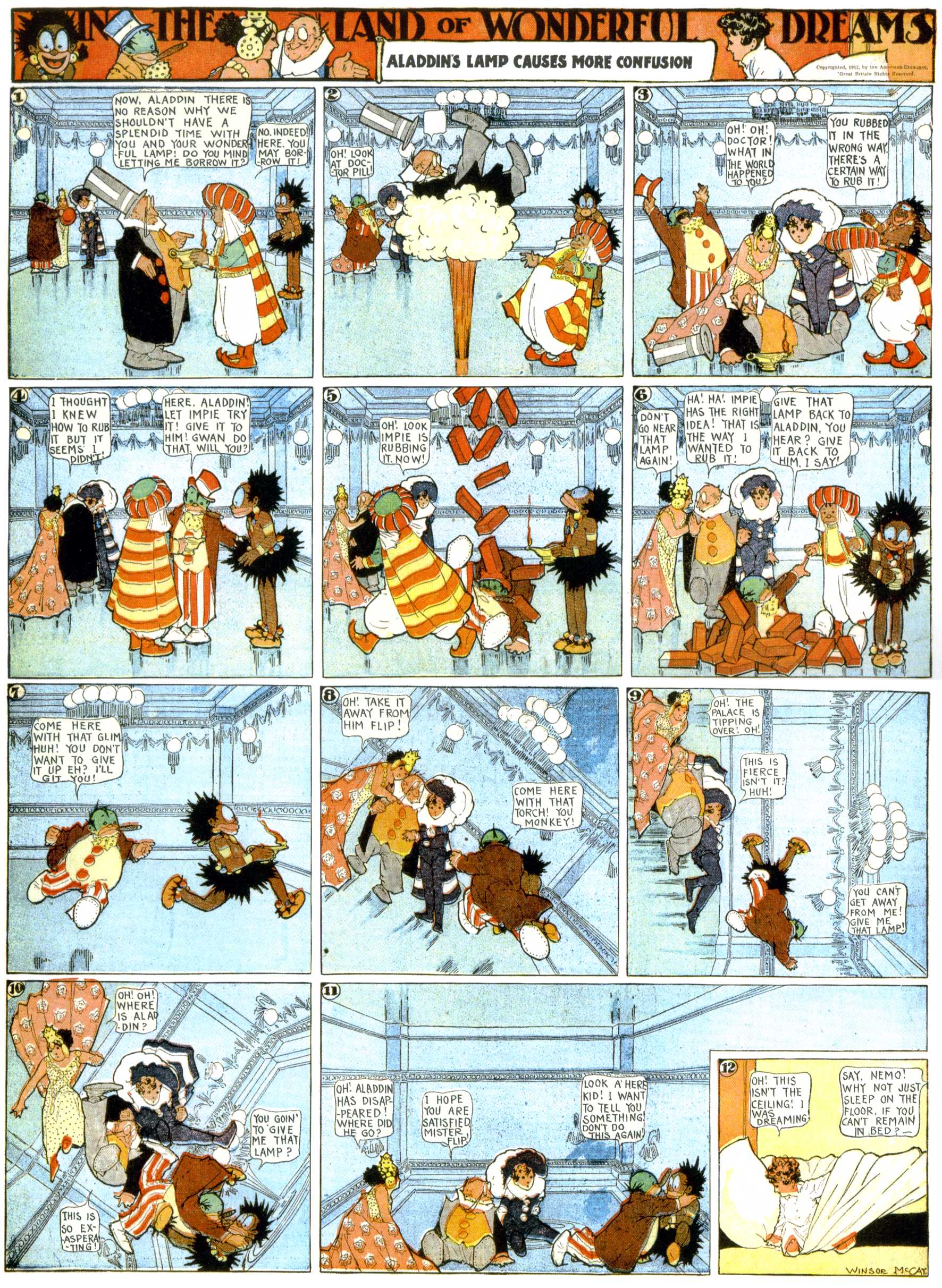 Little Nemo in Slumberland (1905–1914), page 359. Little Nemo in Slumberland by Winsor McCay. Public domain in the United States. https://archive.org/details/LittleNemo1905-14FromWinsorMccayAsCbz