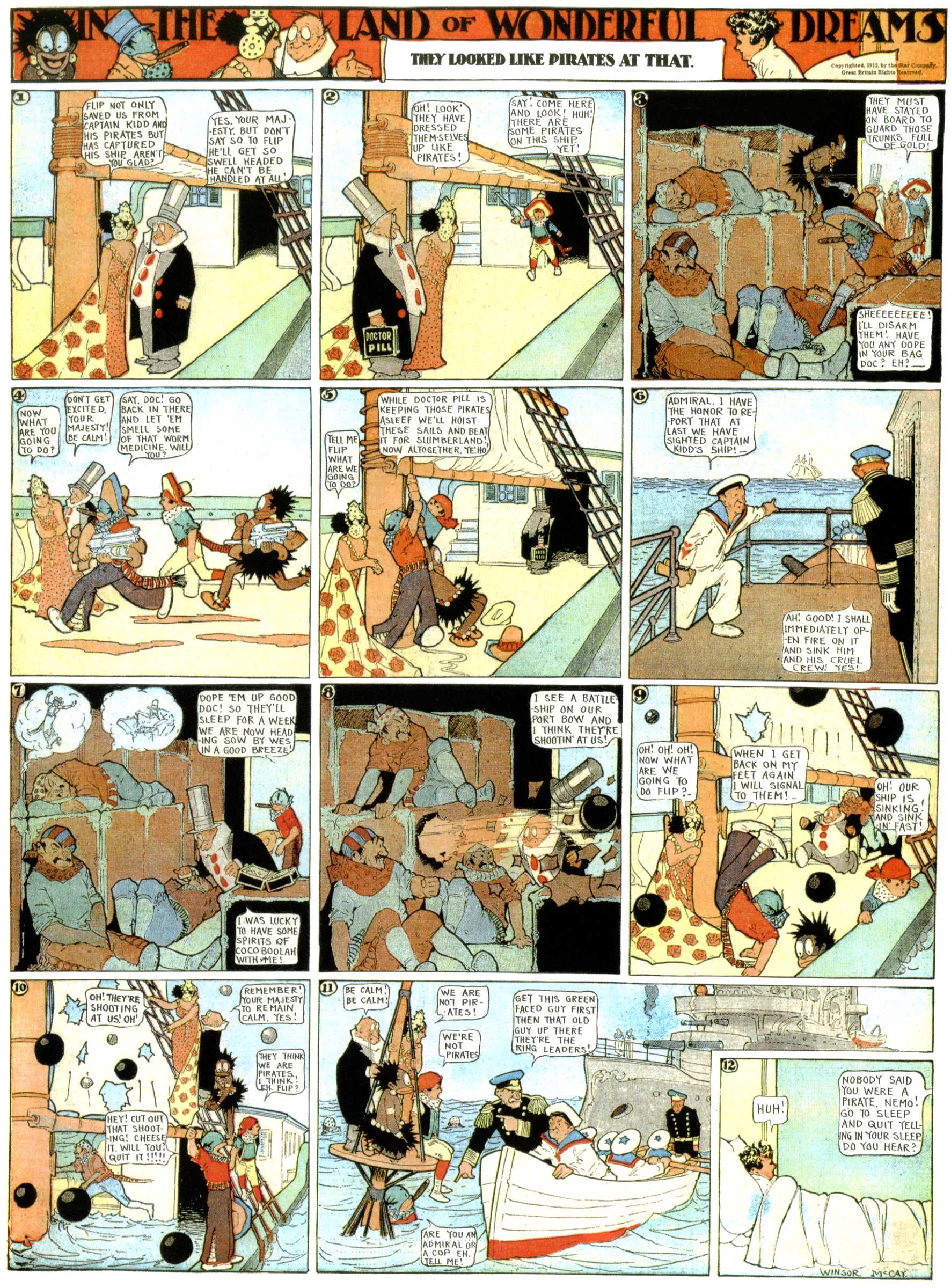 Little Nemo in Slumberland (1905–1914), page 365. Little Nemo in Slumberland by Winsor McCay. Public domain in the United States. https://archive.org/details/LittleNemo1905-14FromWinsorMccayAsCbz