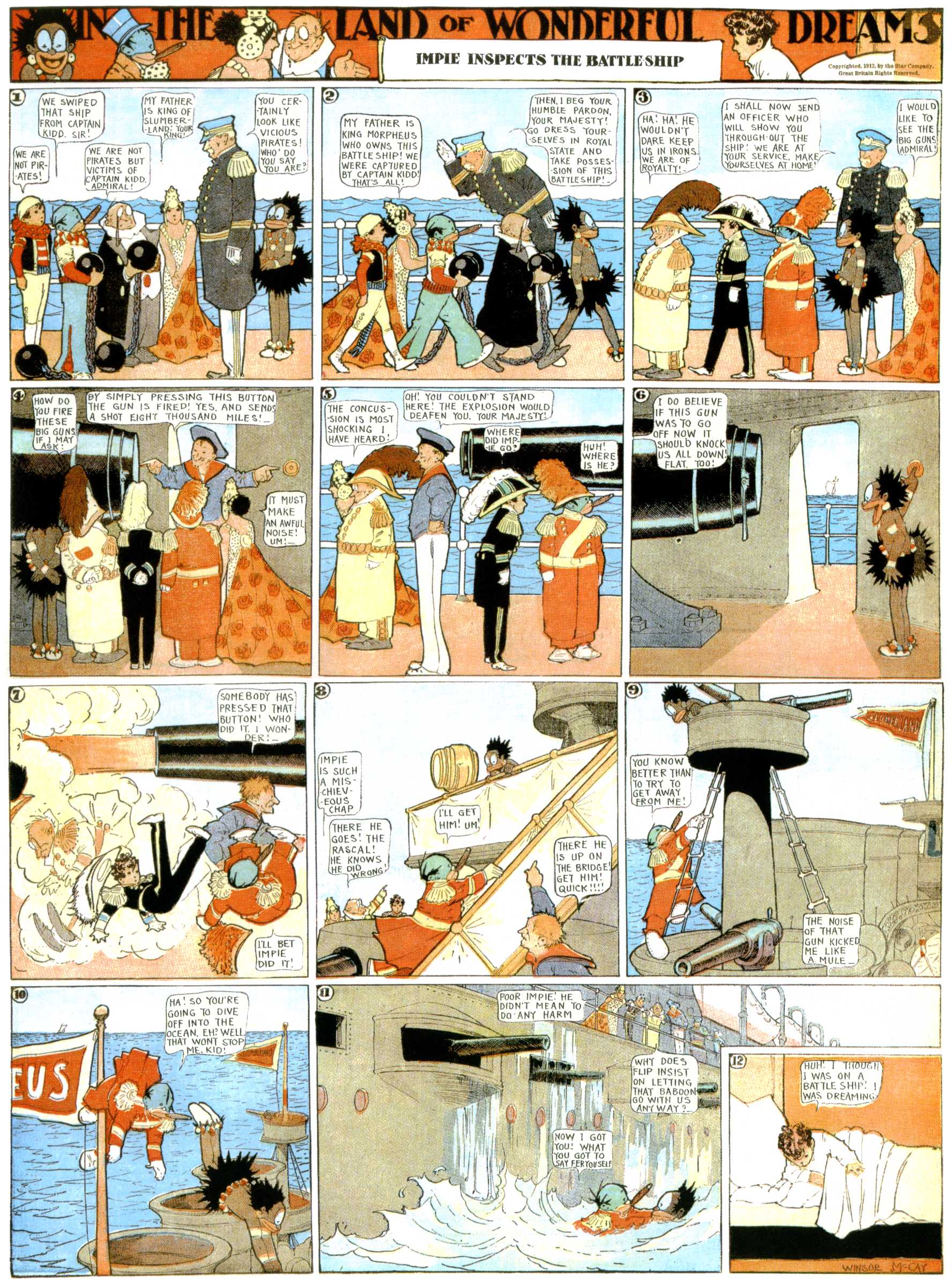 Little Nemo in Slumberland (1905–1914), page 366. Little Nemo in Slumberland by Winsor McCay. Public domain in the United States. https://archive.org/details/LittleNemo1905-14FromWinsorMccayAsCbz