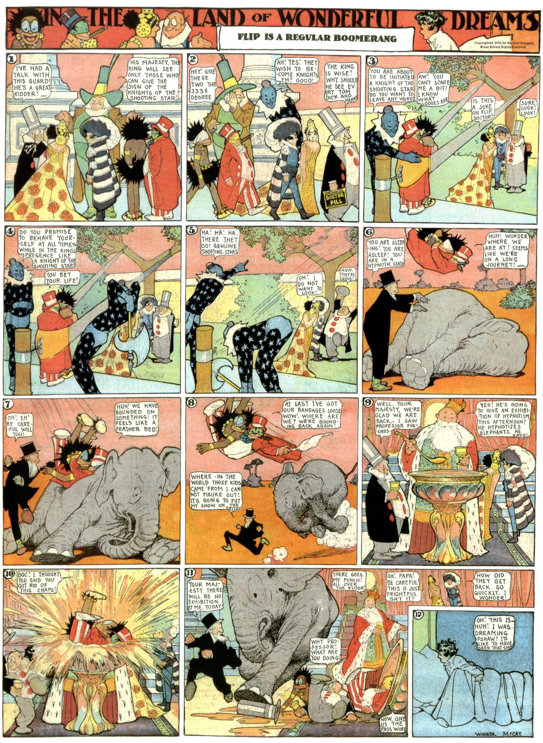 Little Nemo in Slumberland (1905–1914), page 371. Little Nemo in Slumberland by Winsor McCay. Public domain in the United States. https://archive.org/details/LittleNemo1905-14FromWinsorMccayAsCbz