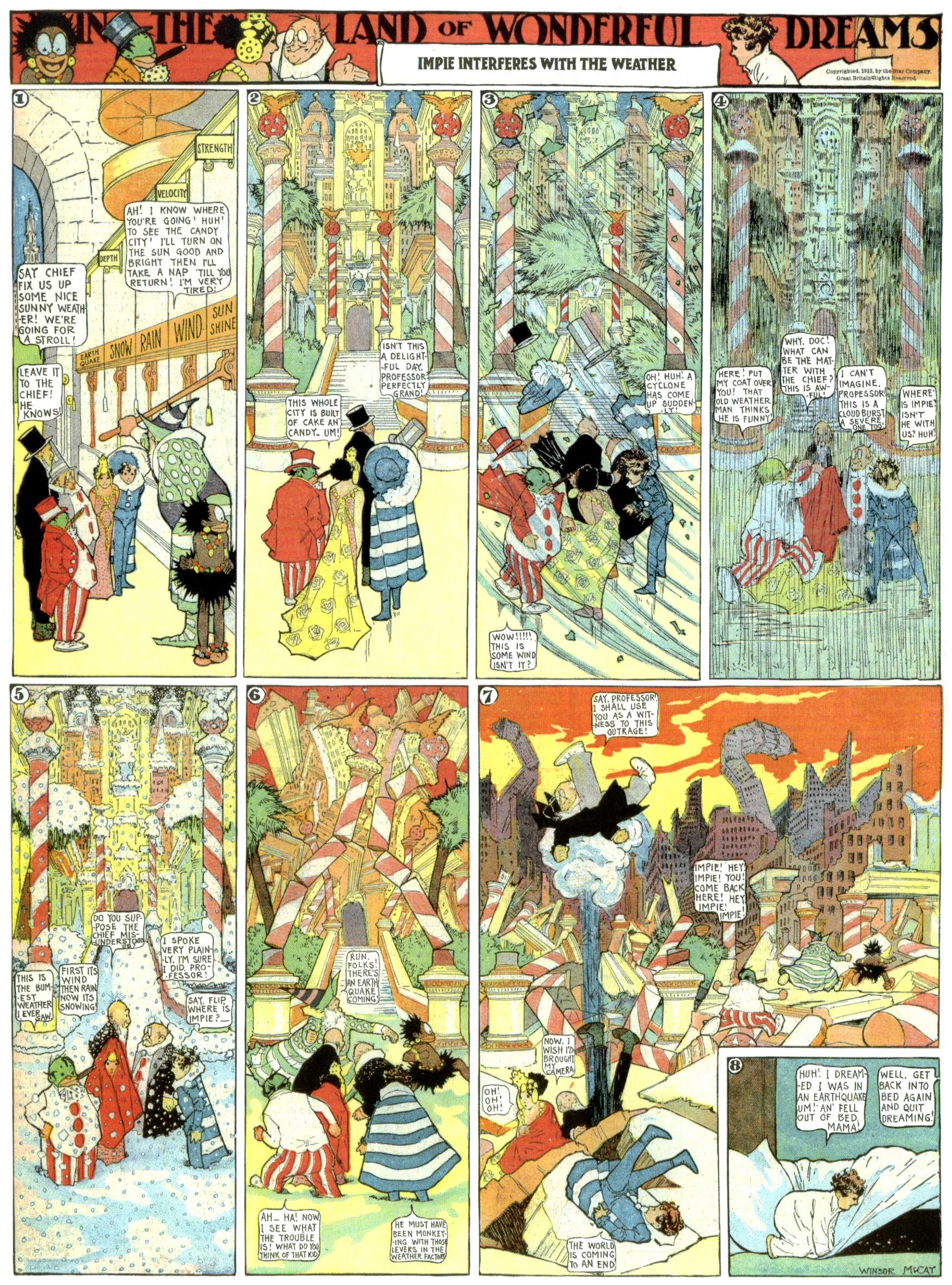 Little Nemo in Slumberland (1905–1914), page 372. Little Nemo in Slumberland by Winsor McCay. Public domain in the United States. https://archive.org/details/LittleNemo1905-14FromWinsorMccayAsCbz