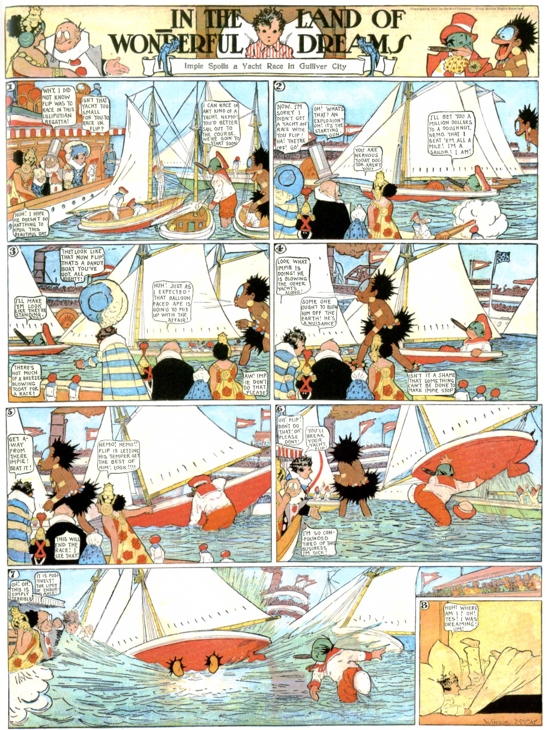 Little Nemo in Slumberland (1905–1914), page 392. Little Nemo in Slumberland by Winsor McCay. Public domain in the United States. https://archive.org/details/LittleNemo1905-14FromWinsorMccayAsCbz