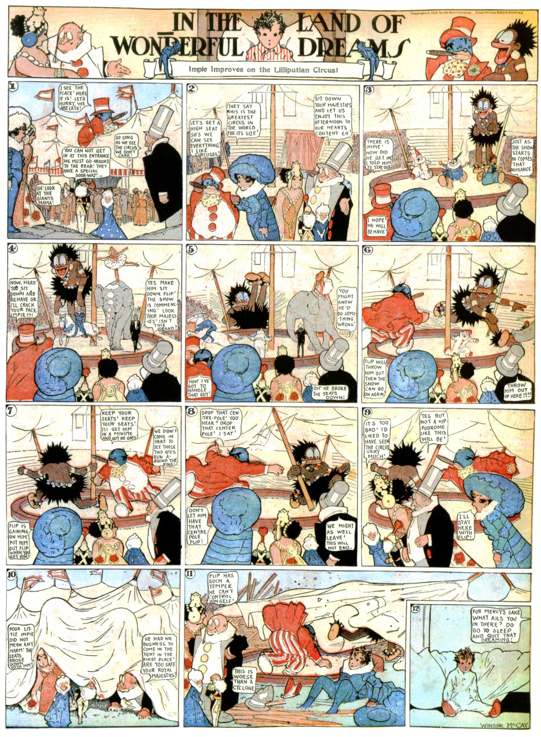 Little Nemo in Slumberland (1905–1914), page 393. Little Nemo in Slumberland by Winsor McCay. Public domain in the United States. https://archive.org/details/LittleNemo1905-14FromWinsorMccayAsCbz