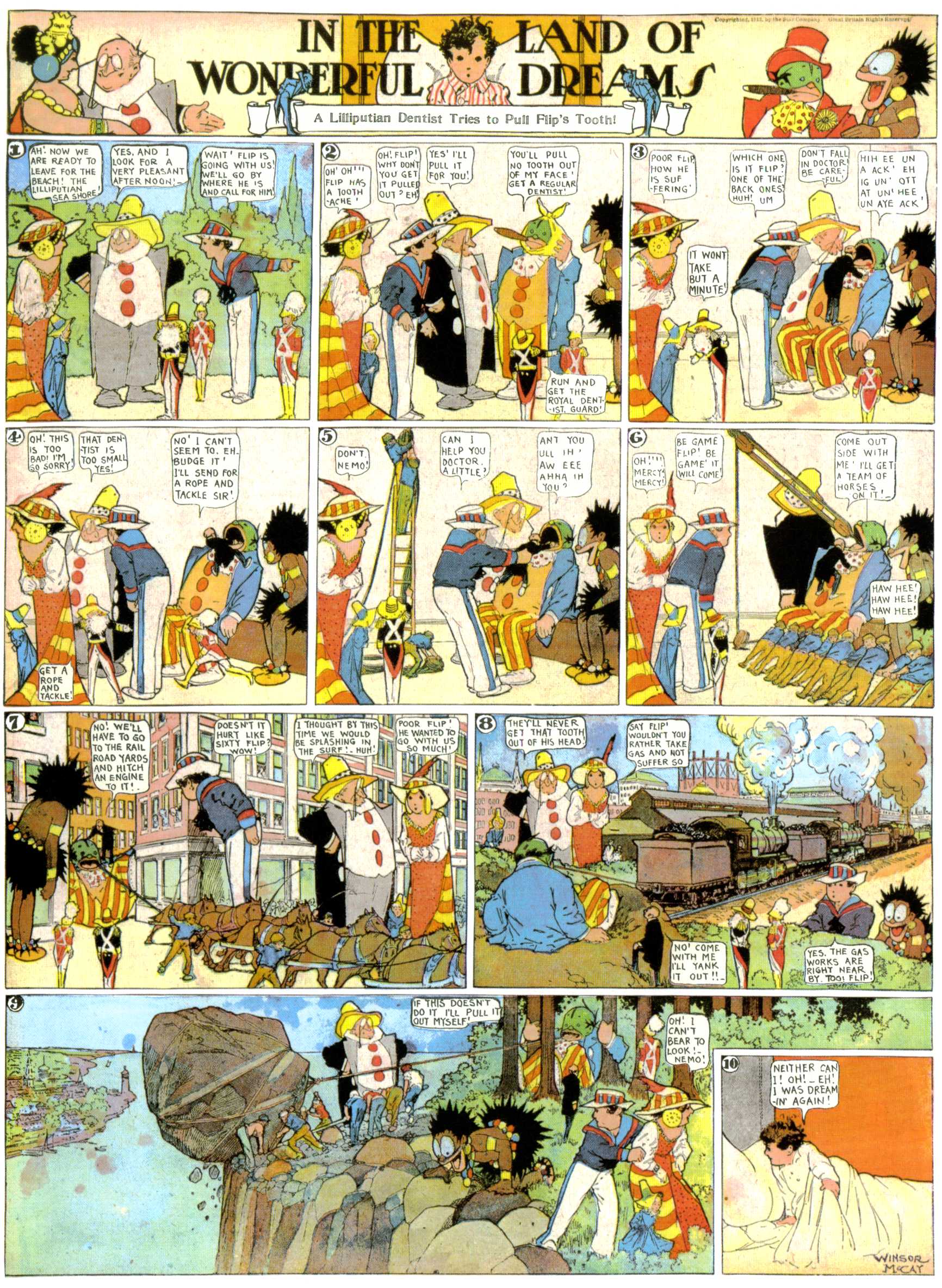 Little Nemo in Slumberland (1905–1914), page 394. Little Nemo in Slumberland by Winsor McCay. Public domain in the United States. https://archive.org/details/LittleNemo1905-14FromWinsorMccayAsCbz