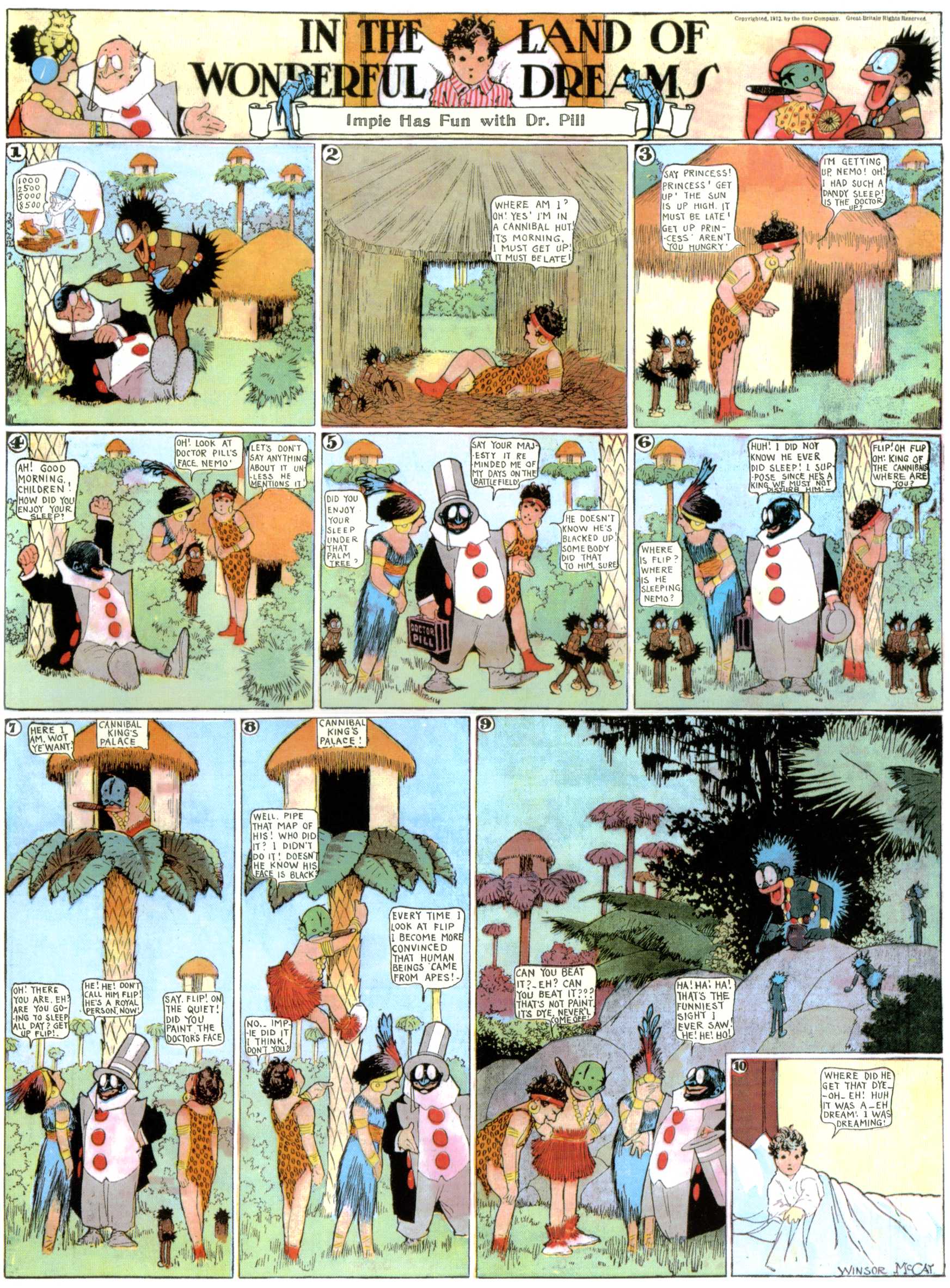 Little Nemo in Slumberland (1905–1914), page 400. Little Nemo in Slumberland by Winsor McCay. Public domain in the United States. https://archive.org/details/LittleNemo1905-14FromWinsorMccayAsCbz