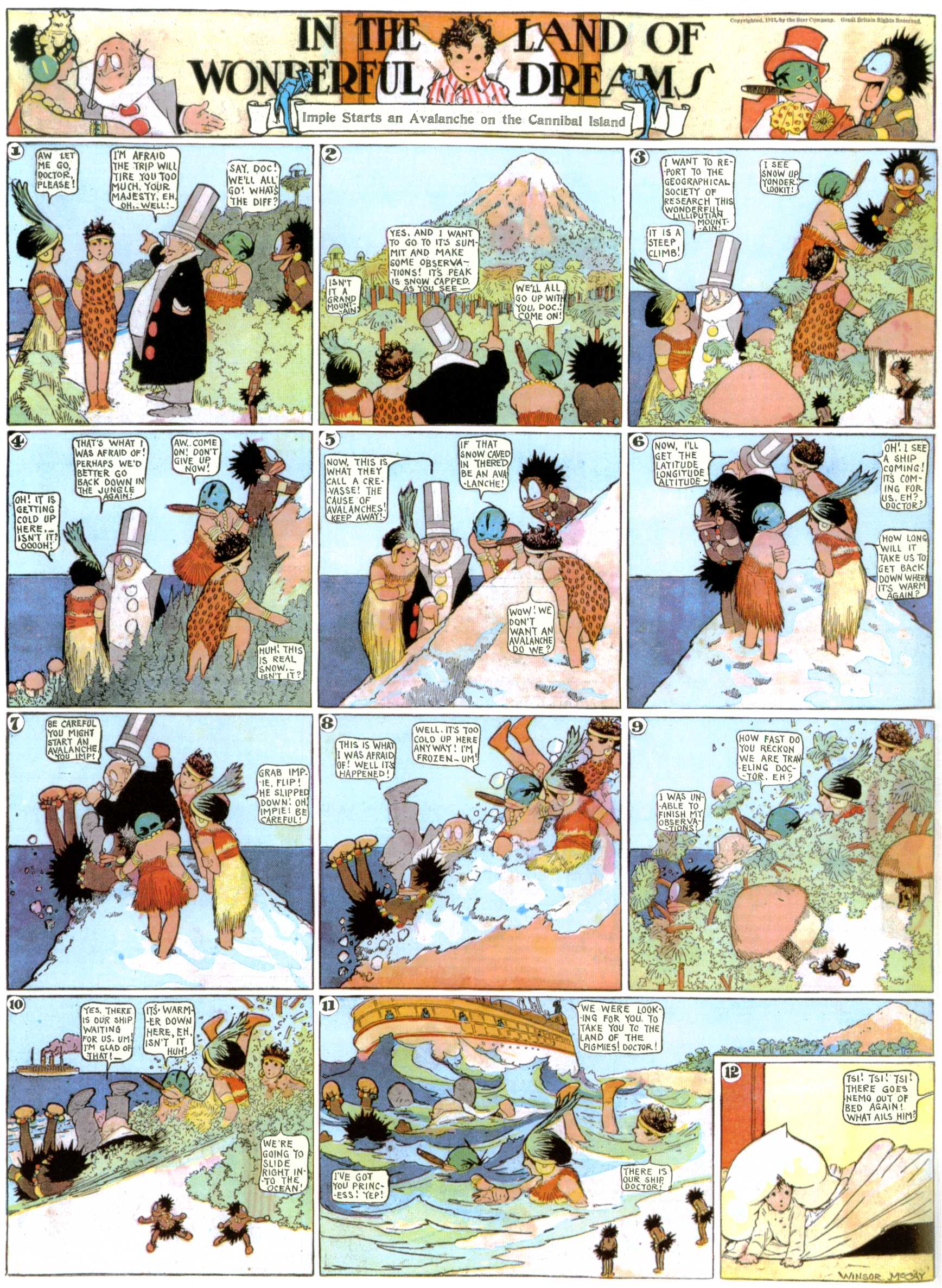 Little Nemo in Slumberland (1905–1914), page 401. Little Nemo in Slumberland by Winsor McCay. Public domain in the United States. https://archive.org/details/LittleNemo1905-14FromWinsorMccayAsCbz