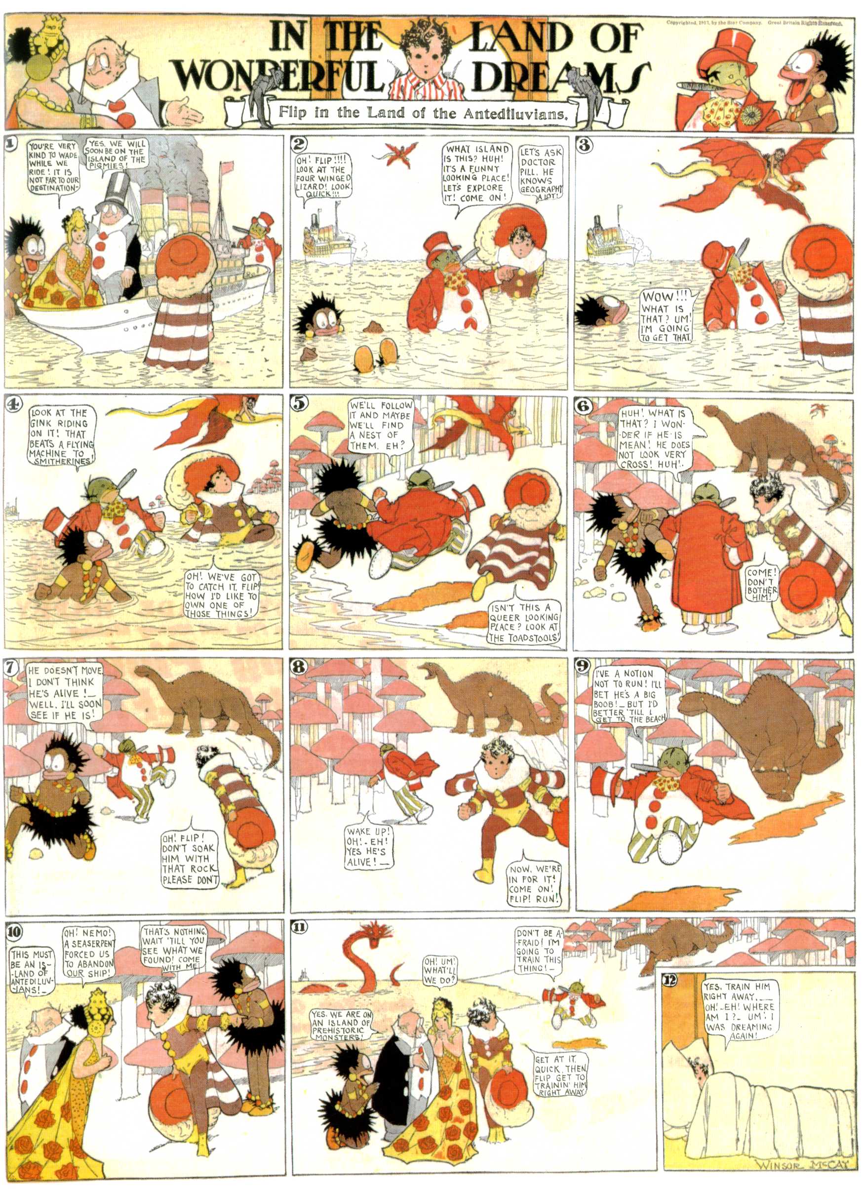 Little Nemo in Slumberland (1905–1914), page 402. Little Nemo in Slumberland by Winsor McCay. Public domain in the United States. https://archive.org/details/LittleNemo1905-14FromWinsorMccayAsCbz