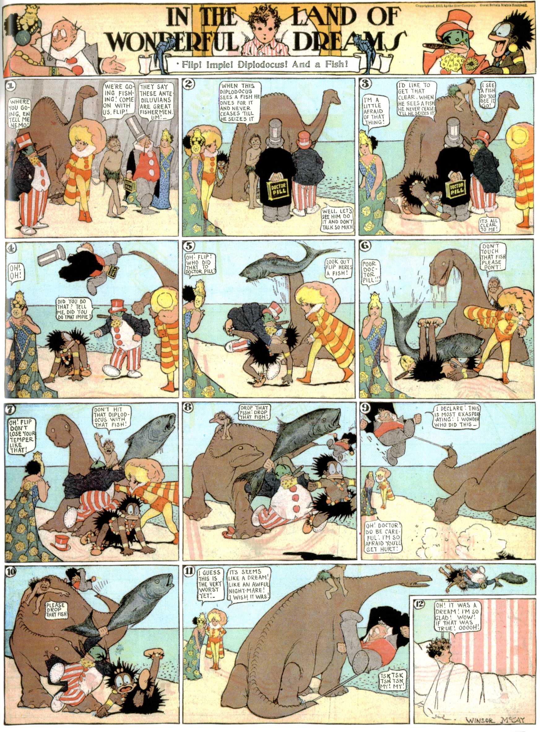 Little Nemo in Slumberland (1905–1914), page 408. Little Nemo in Slumberland by Winsor McCay. Public domain in the United States. https://archive.org/details/LittleNemo1905-14FromWinsorMccayAsCbz