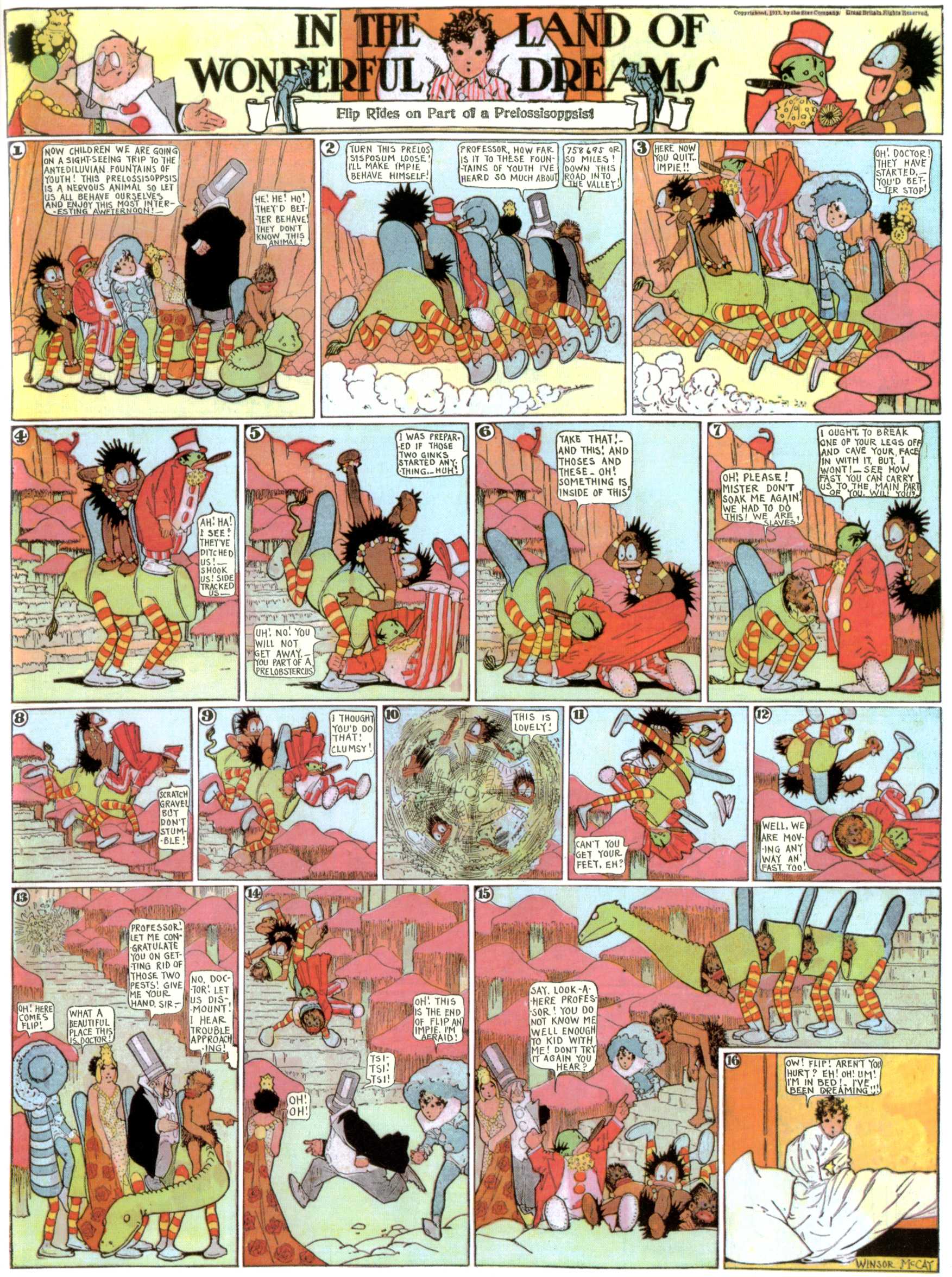 Little Nemo in Slumberland (1905–1914), page 410. Little Nemo in Slumberland by Winsor McCay. Public domain in the United States. https://archive.org/details/LittleNemo1905-14FromWinsorMccayAsCbz