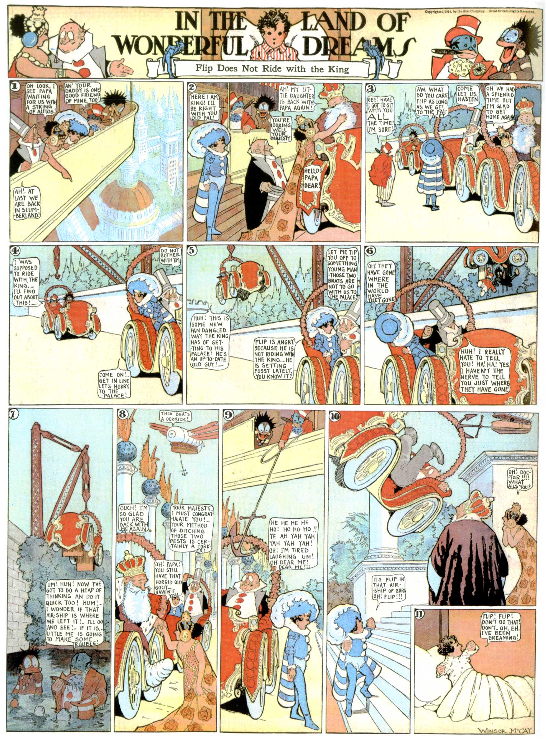 Little Nemo in Slumberland (1905–1914), page 415. Little Nemo in Slumberland by Winsor McCay. Public domain in the United States. https://archive.org/details/LittleNemo1905-14FromWinsorMccayAsCbz