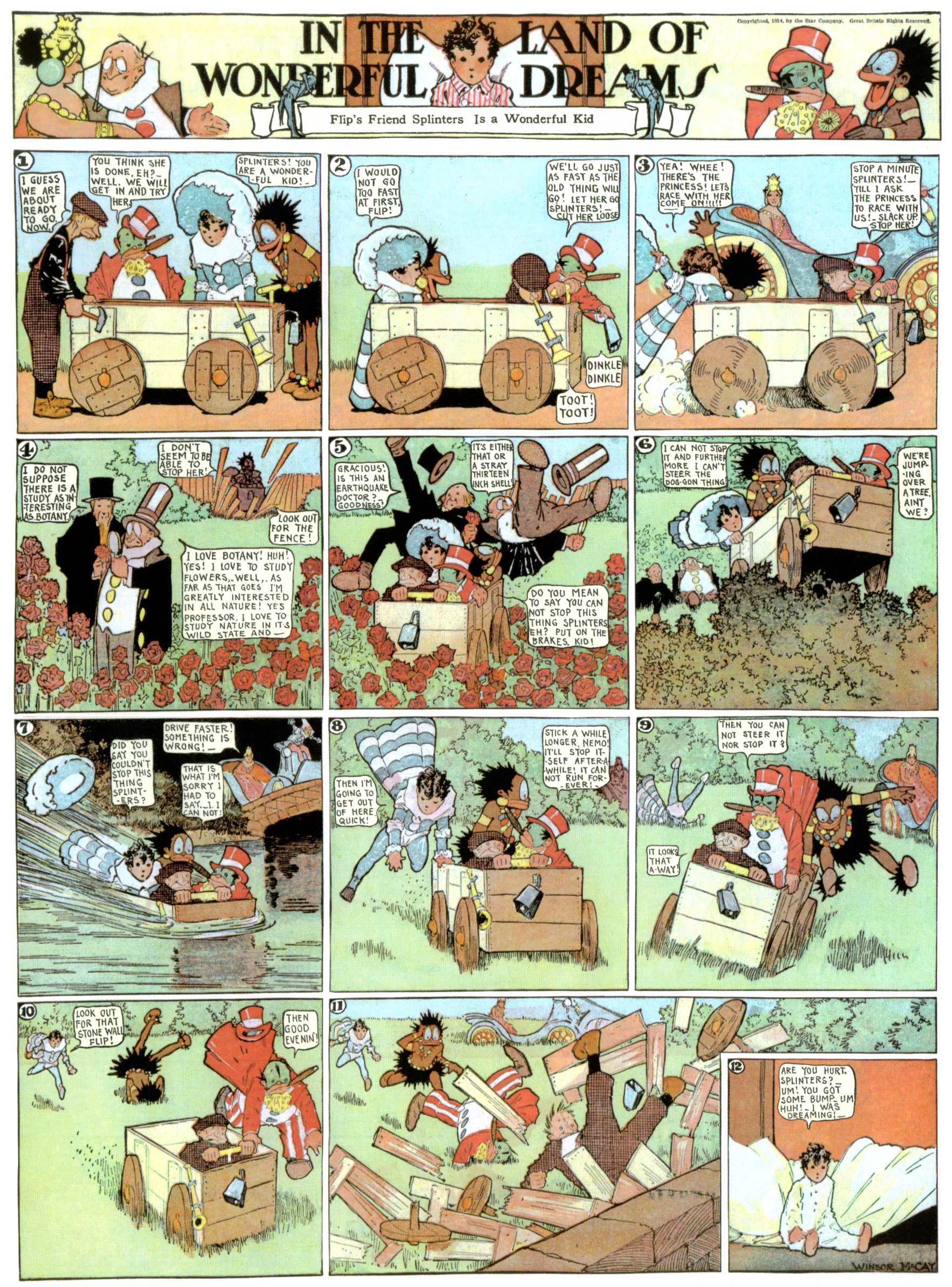 Little Nemo in Slumberland (1905–1914), page 416. Little Nemo in Slumberland by Winsor McCay. Public domain in the United States. https://archive.org/details/LittleNemo1905-14FromWinsorMccayAsCbz