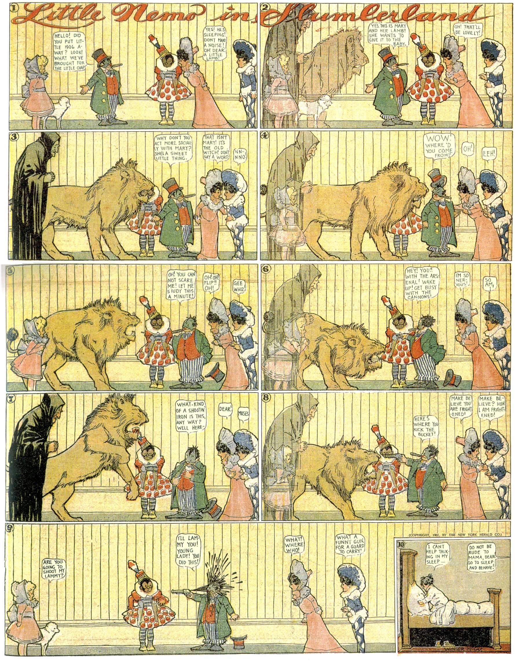 Little Nemo in Slumberland (1905–1914), page 66. Little Nemo in Slumberland by Winsor McCay. Public domain in the United States. https://archive.org/details/LittleNemo1905-14FromWinsorMccayAsCbz