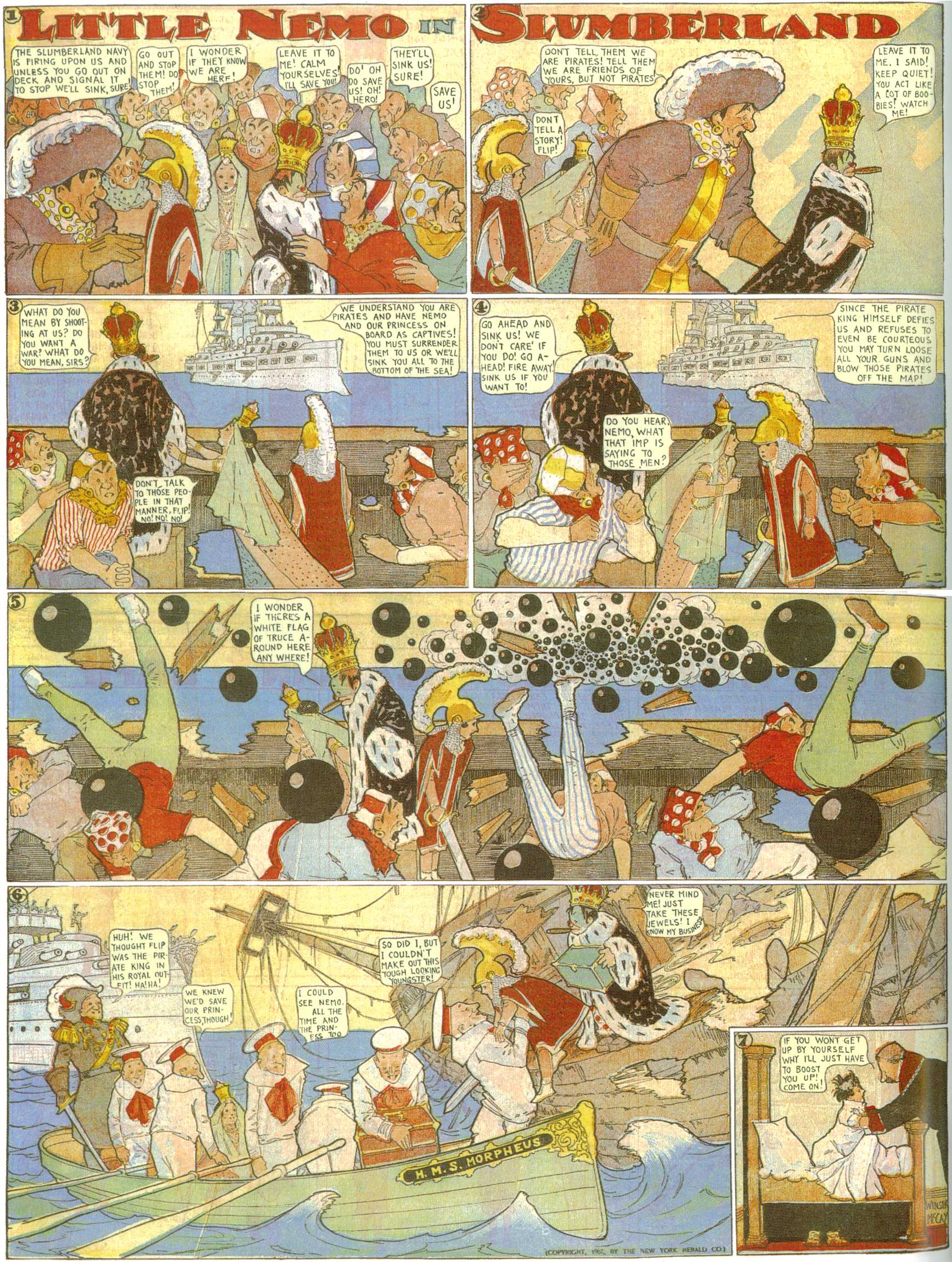 Little Nemo in Slumberland (1905–1914), page 79. Little Nemo in Slumberland by Winsor McCay. Public domain in the United States. https://archive.org/details/LittleNemo1905-14FromWinsorMccayAsCbz