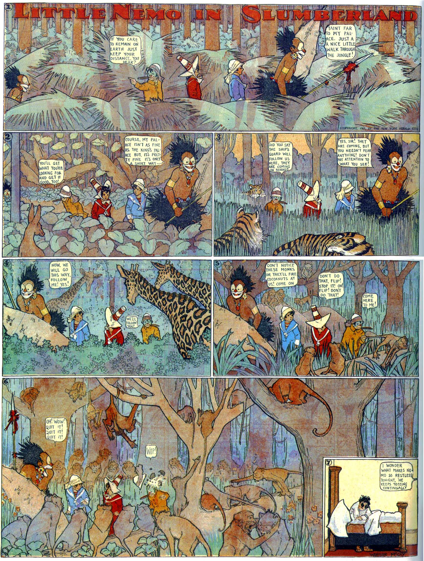 Little Nemo in Slumberland (1905–1914), page 85. Little Nemo in Slumberland by Winsor McCay. Public domain in the United States. https://archive.org/details/LittleNemo1905-14FromWinsorMccayAsCbz