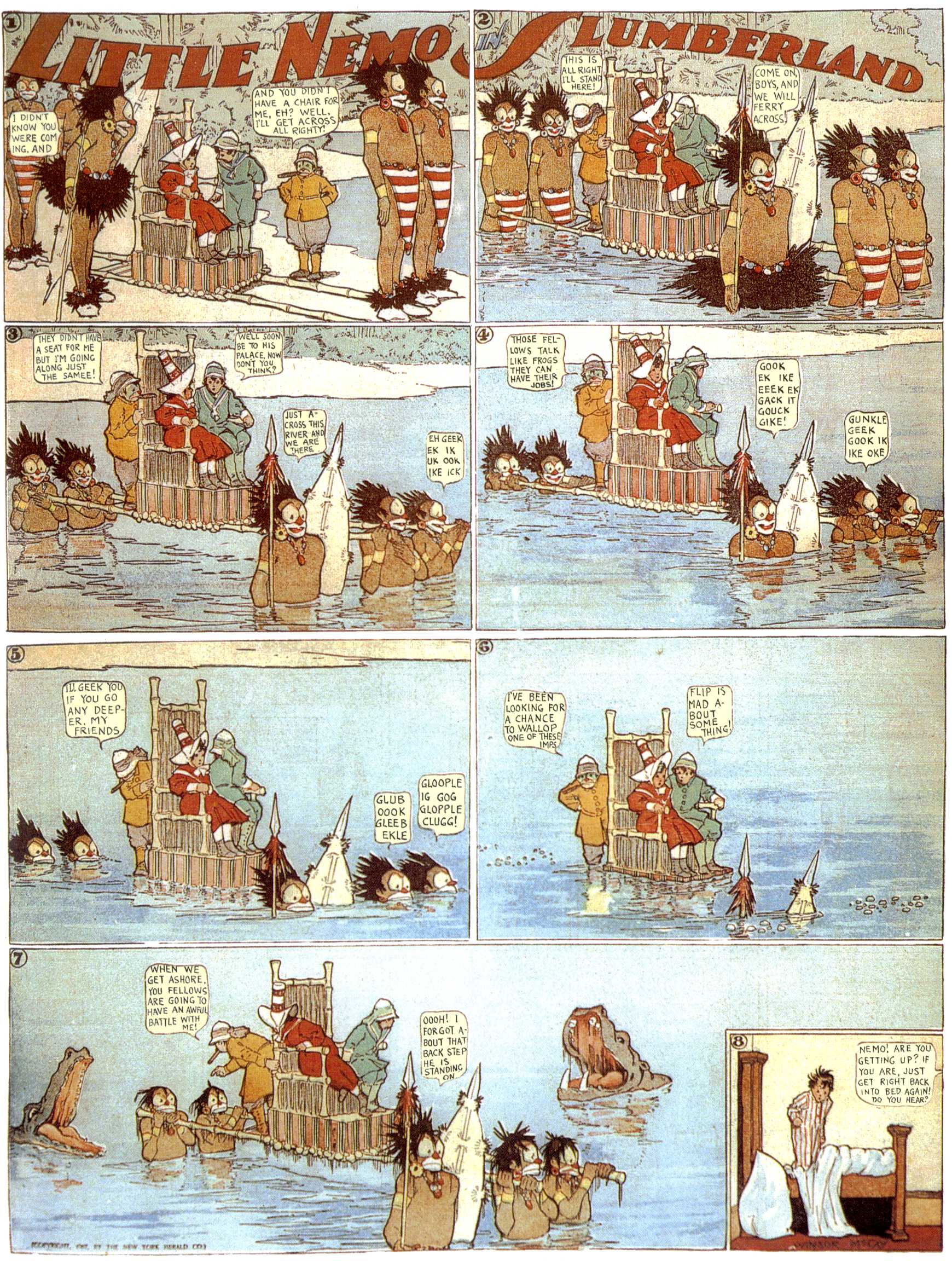 Little Nemo in Slumberland (1905–1914), page 86. Little Nemo in Slumberland by Winsor McCay. Public domain in the United States. https://archive.org/details/LittleNemo1905-14FromWinsorMccayAsCbz