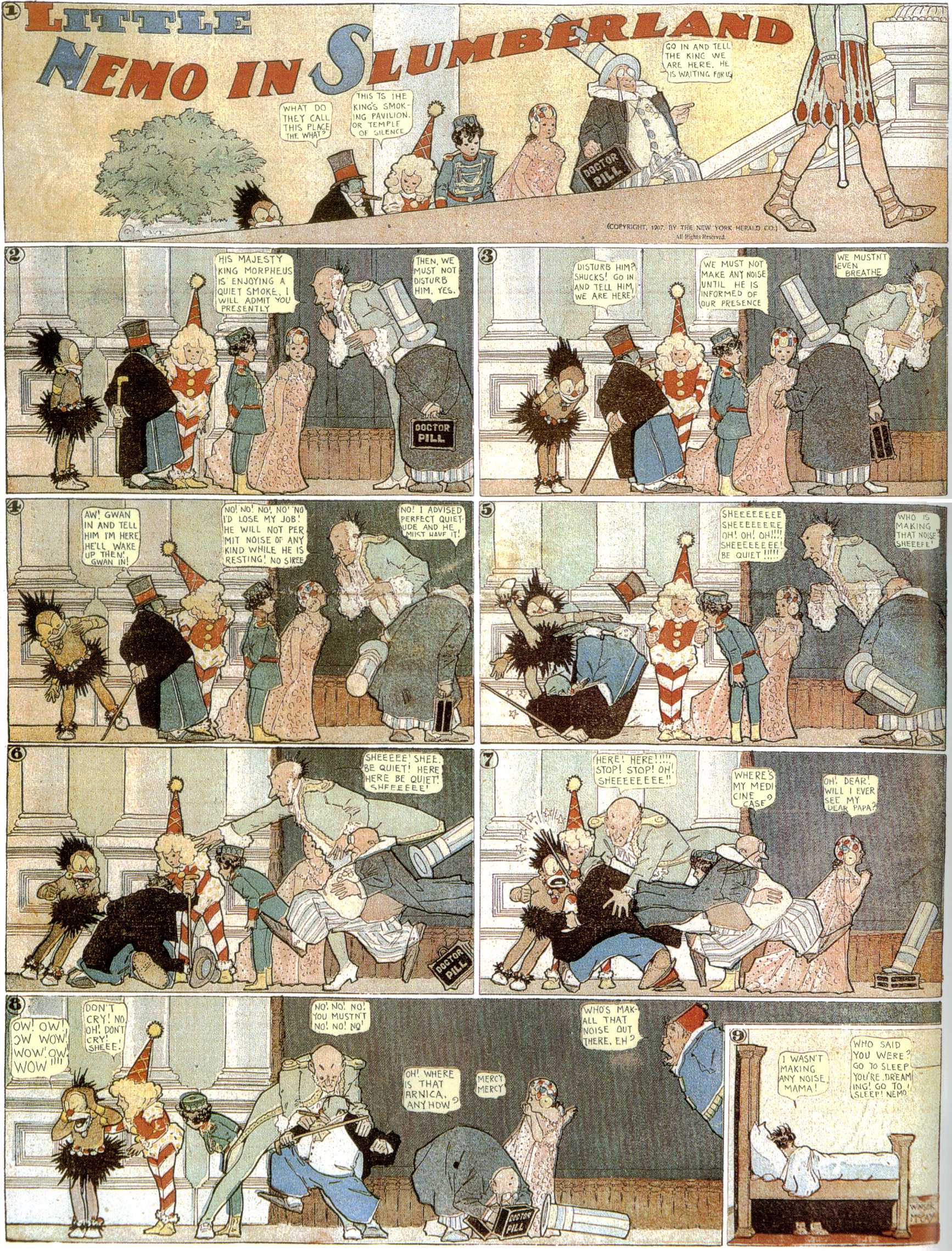 Little Nemo in Slumberland (1905–1914), page 99. Little Nemo in Slumberland by Winsor McCay. Public domain in the United States. https://archive.org/details/LittleNemo1905-14FromWinsorMccayAsCbz