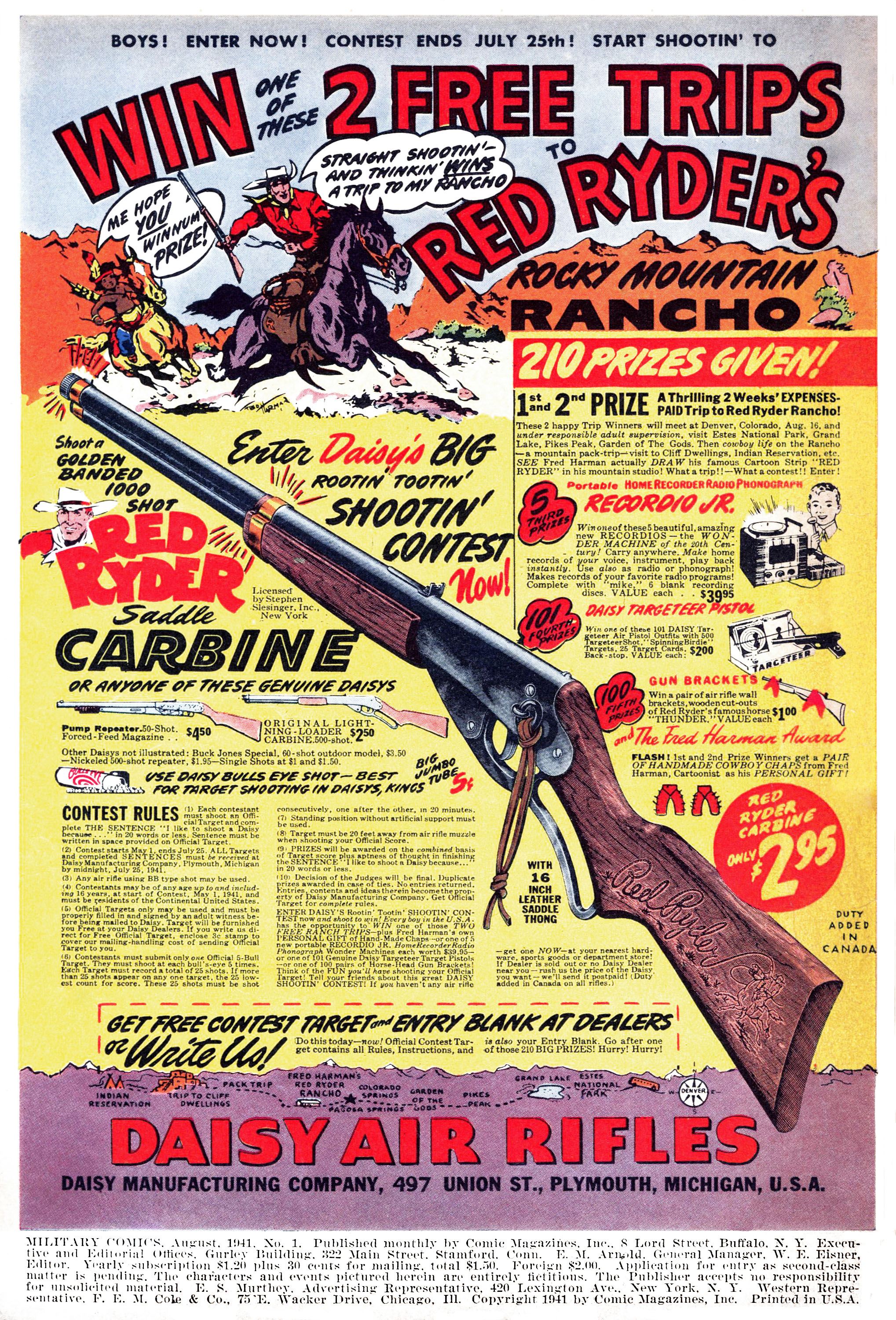 Military Comics #1 (Quality Comics), page 2. Public domain (US).