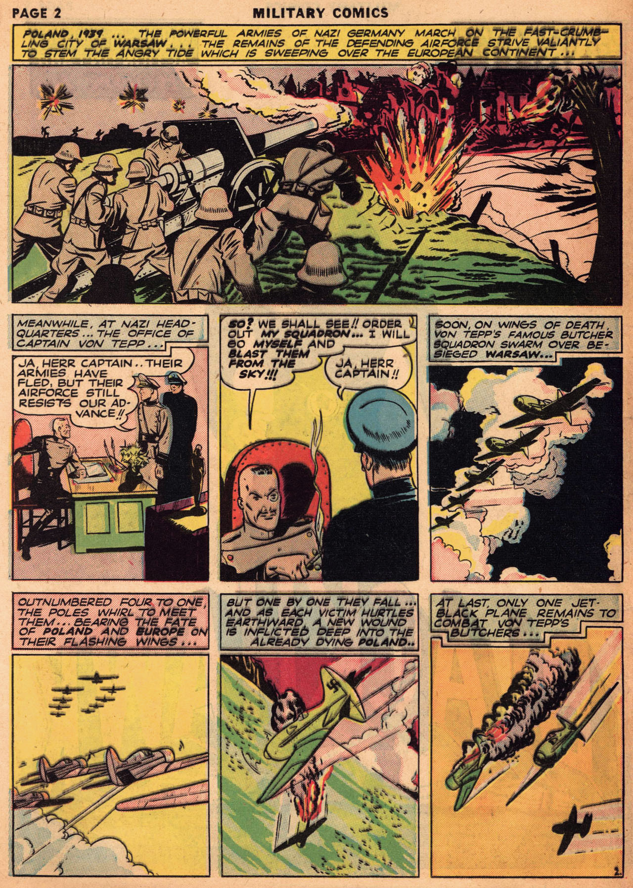 Military Comics #1 (Quality Comics), page 4. Public domain (US).