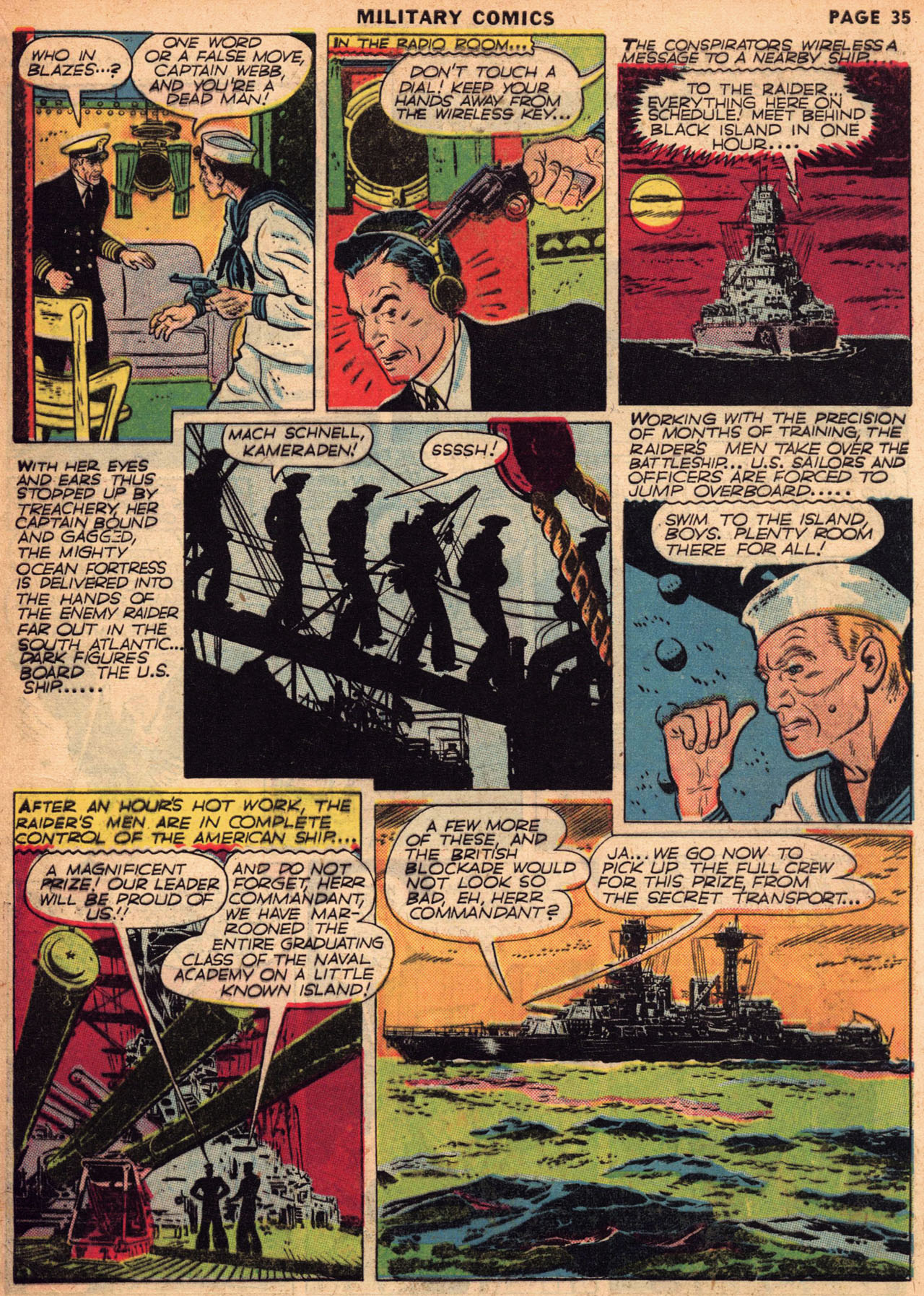 Military Comics #1 (Quality Comics), page 36. Public domain (US).