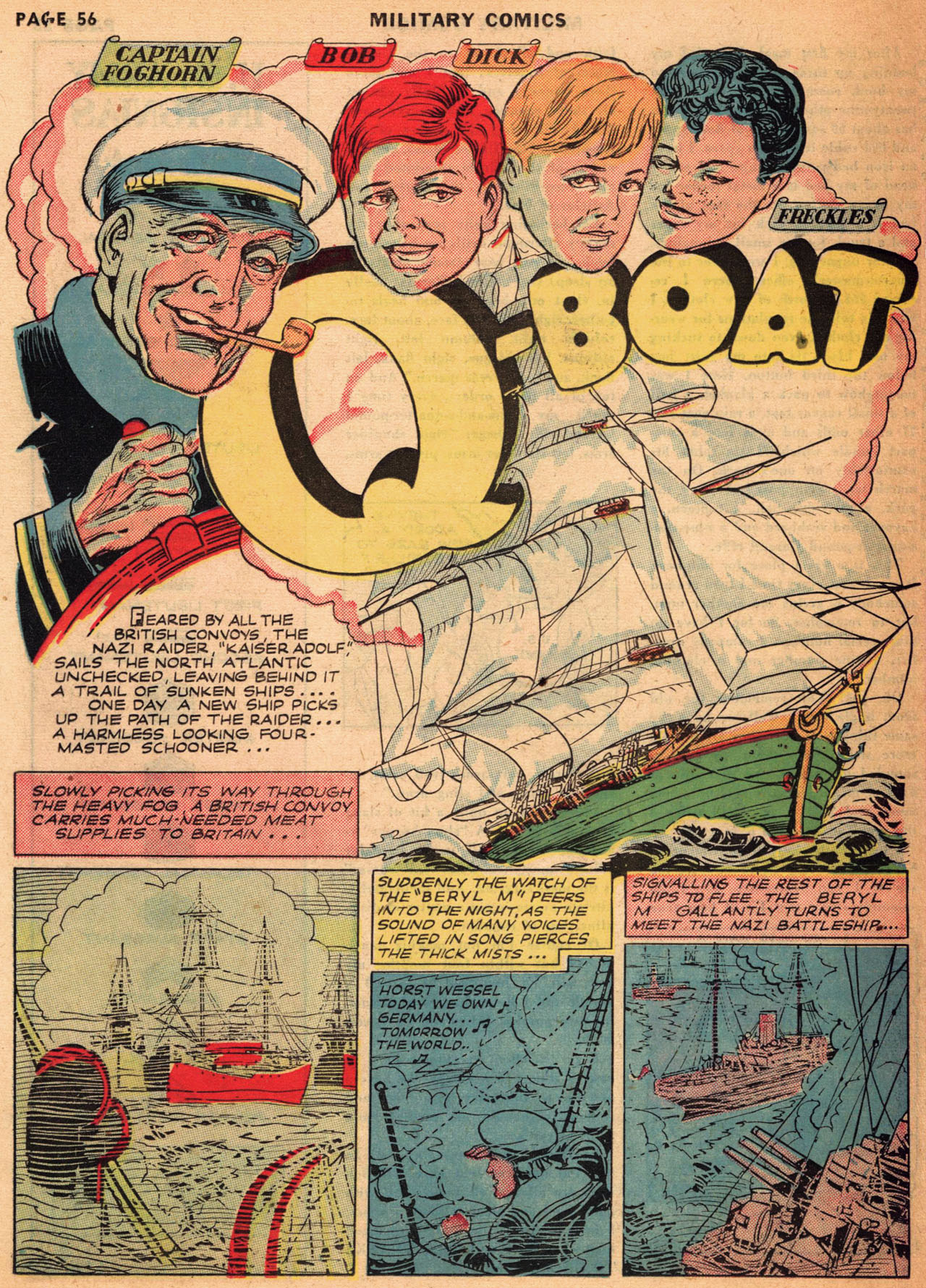 Military Comics #1 (Quality Comics), page 56. Public domain (US).