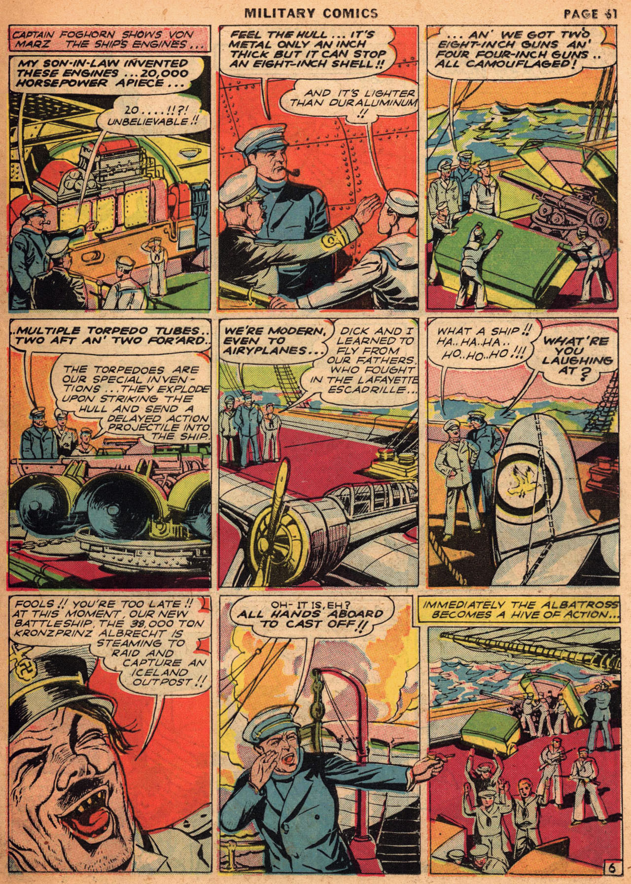 Military Comics #1 (Quality Comics), page 61. Public domain (US).