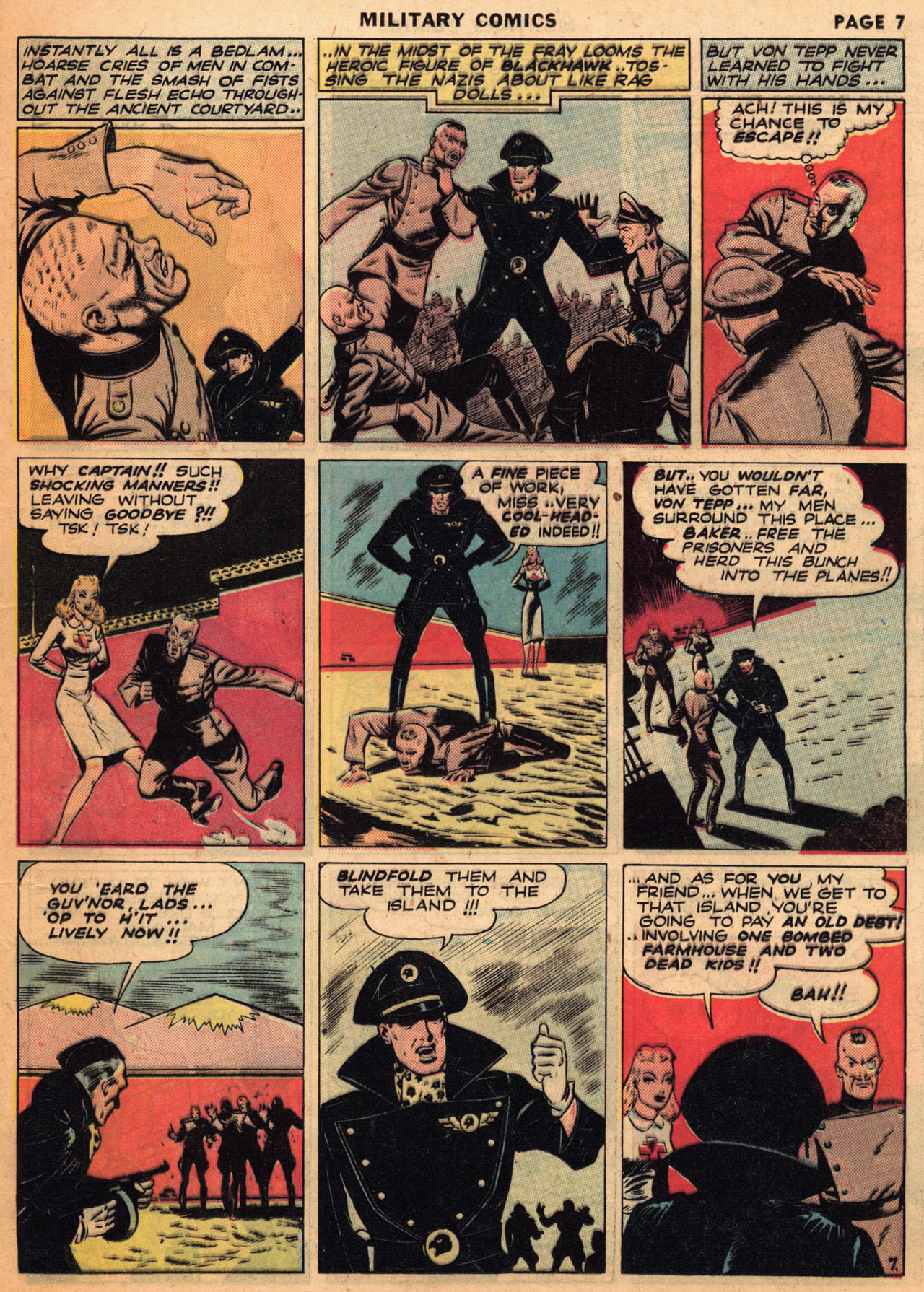 Military Comics #1 (Quality Comics), page 9. Public domain (US).