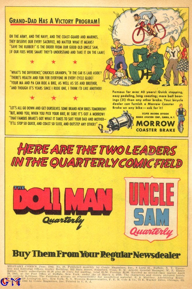 Military Comics #10 (Quality Comics), page 2. Public domain (US).