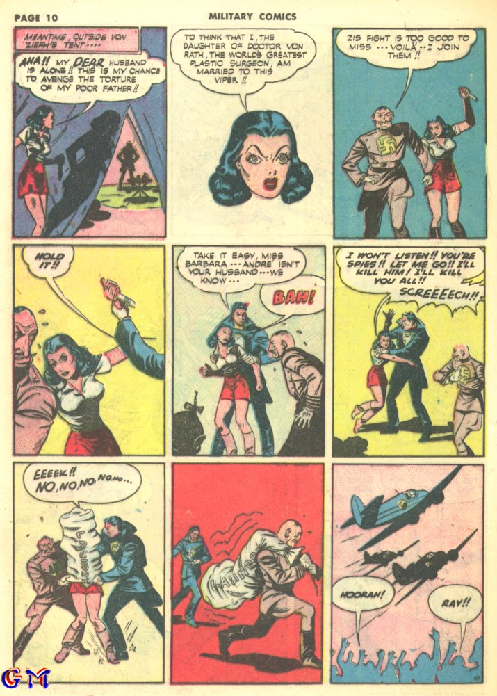 Military Comics #10 (Quality Comics), page 12. Public domain (US).