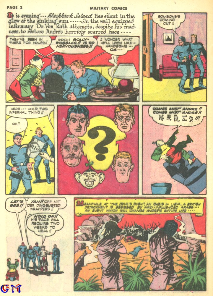 Military Comics #10 (Quality Comics), page 4. Public domain (US).
