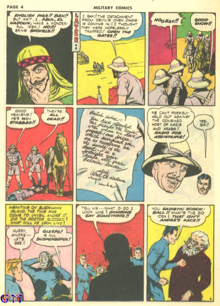 Military Comics #10 (Quality Comics), page 6. Public domain (US).