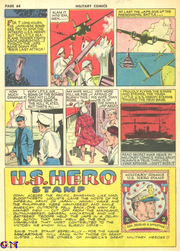 Military Comics #10 (Quality Comics), page 66. Public domain (US).