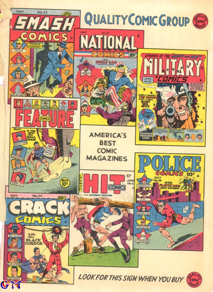 Military Comics #10 (Quality Comics), page 67. Public domain (US).