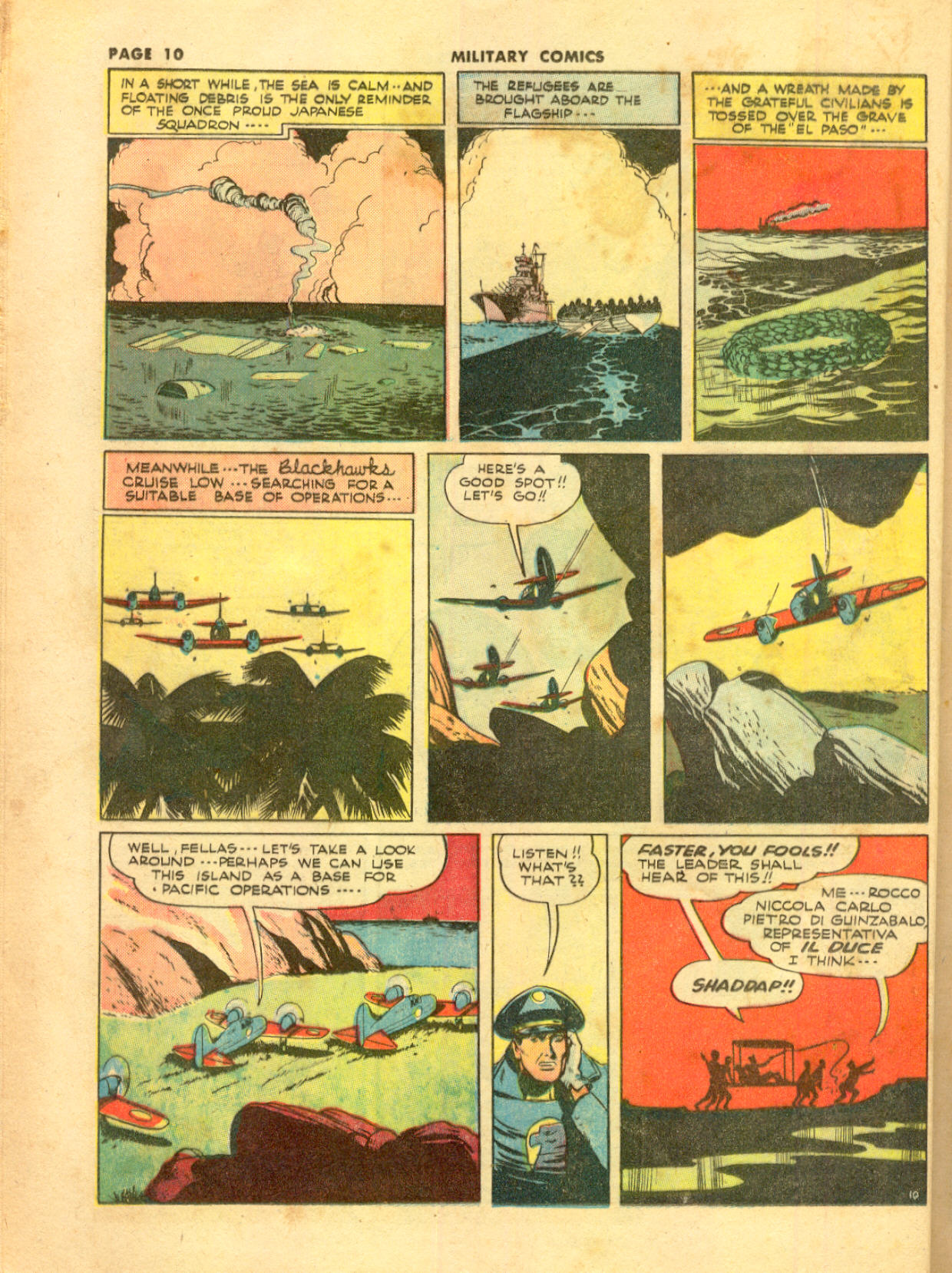 Military Comics #11 (Quality Comics), page 12. Public domain (US).