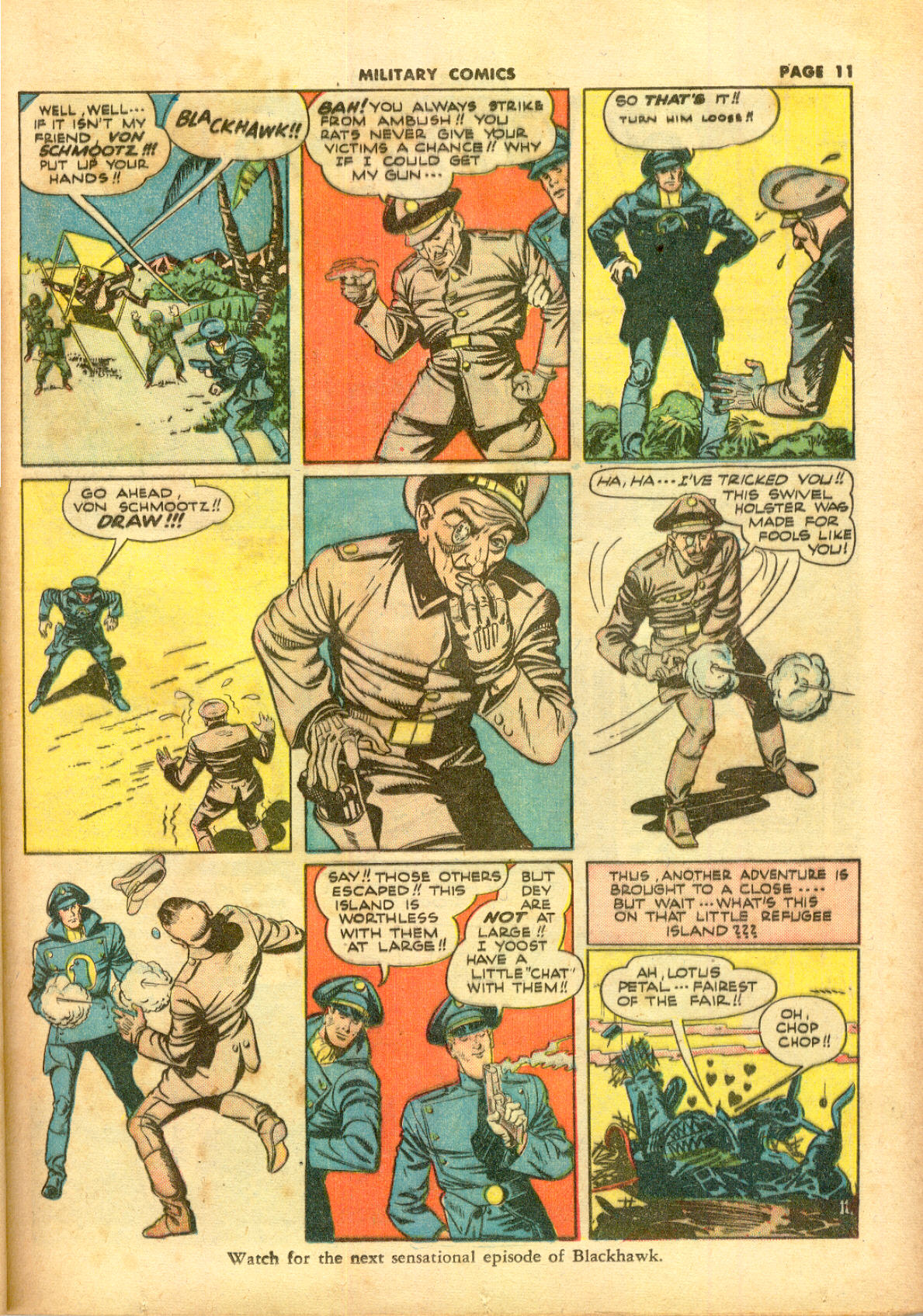 Military Comics #11 (Quality Comics), page 13. Public domain (US).