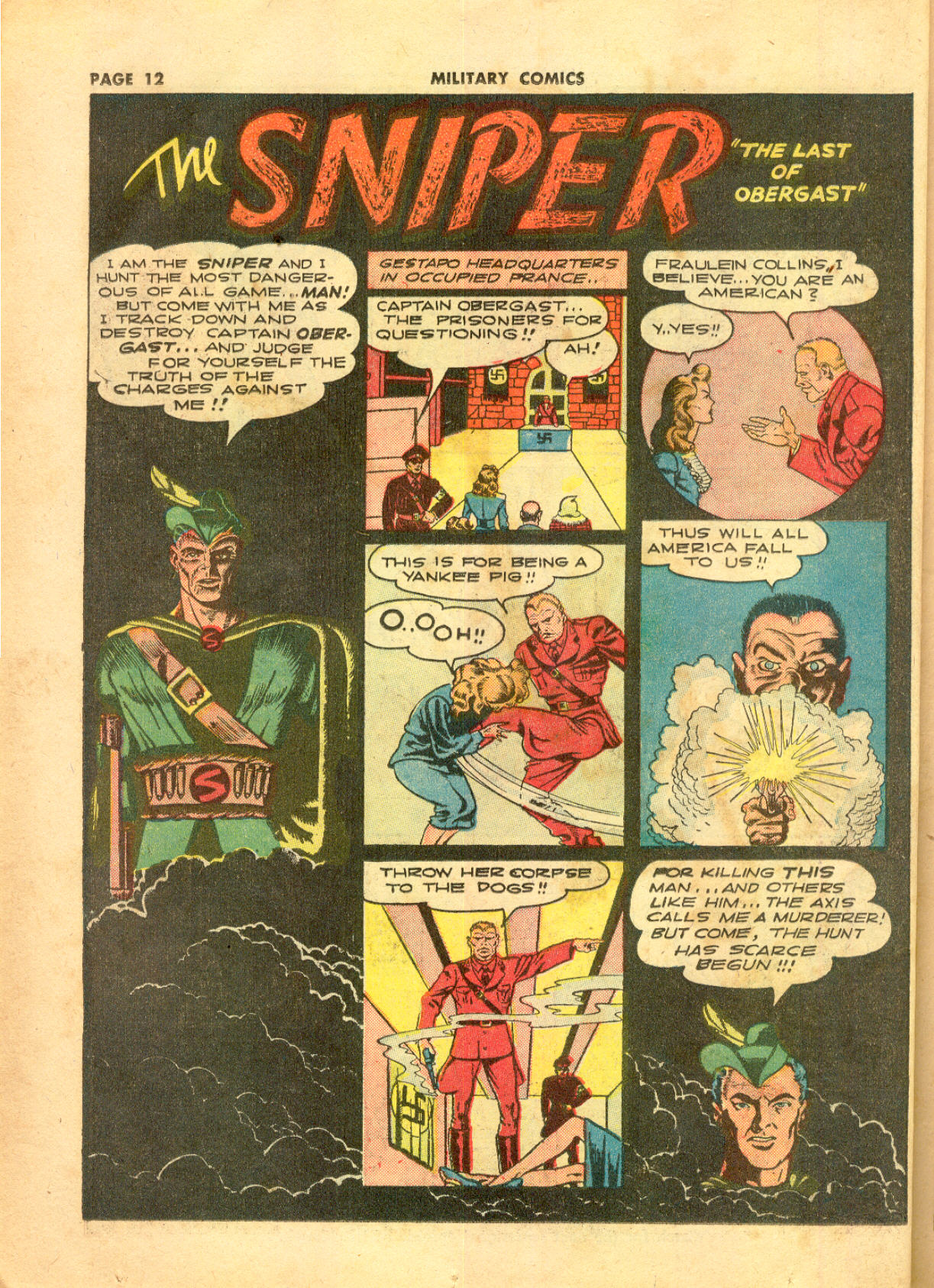 Military Comics #11 (Quality Comics), page 14. Public domain (US).