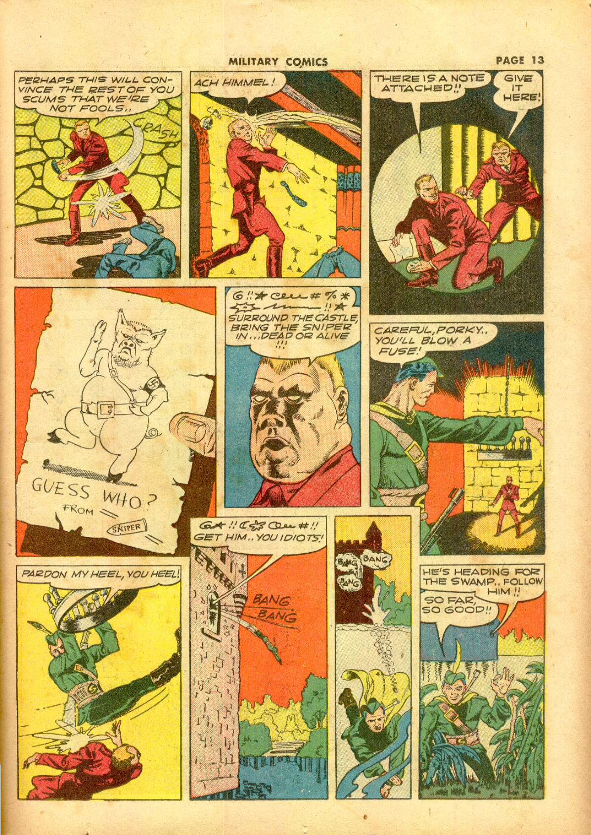 Military Comics #11 (Quality Comics), page 15. Public domain (US).