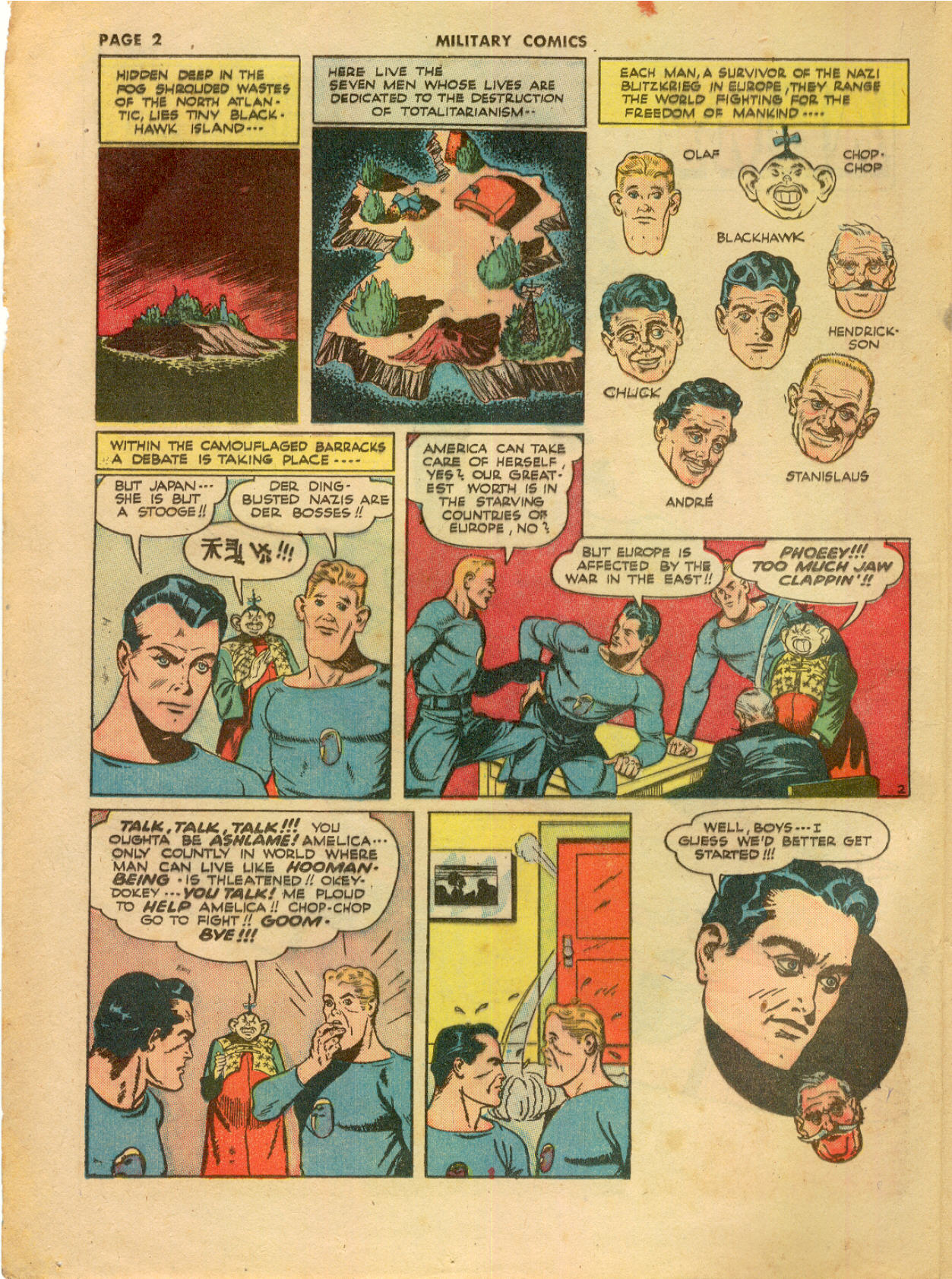 Military Comics #11 (Quality Comics), page 4. Public domain (US).