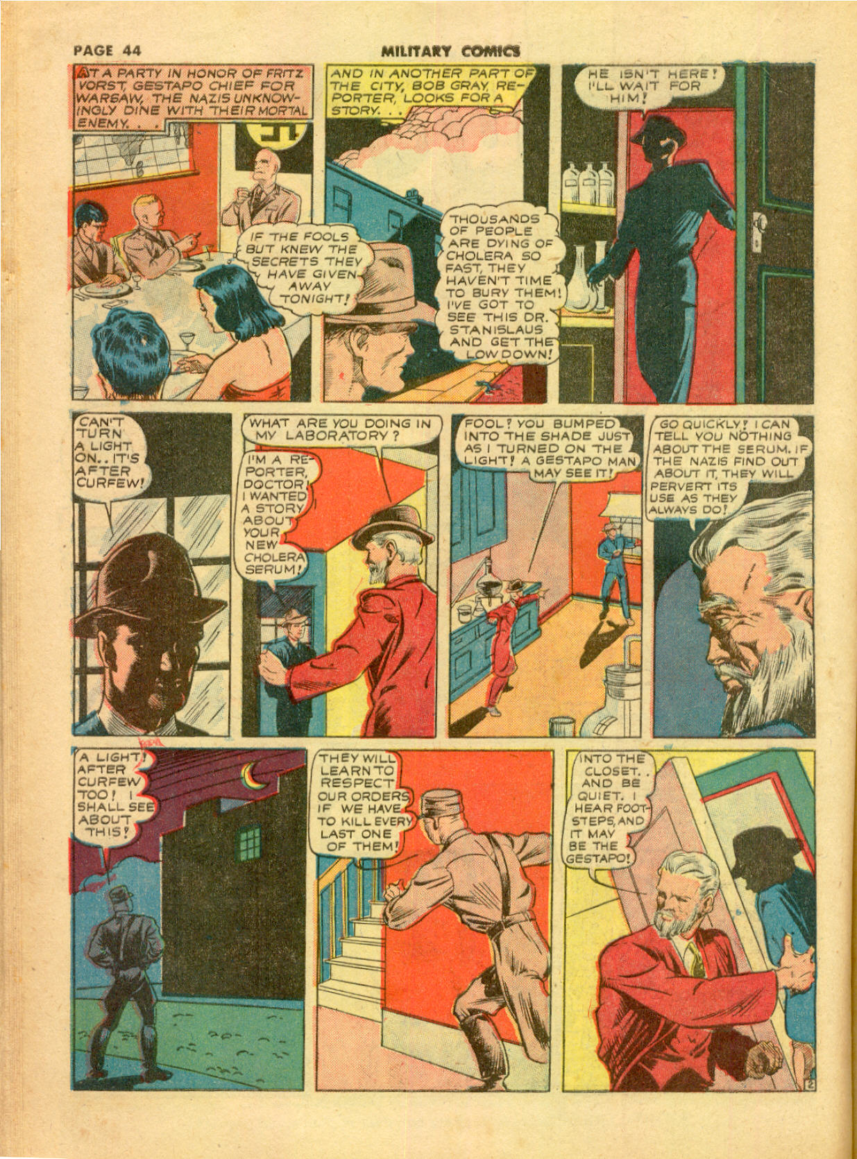 Military Comics #11 (Quality Comics), page 46. Public domain (US).