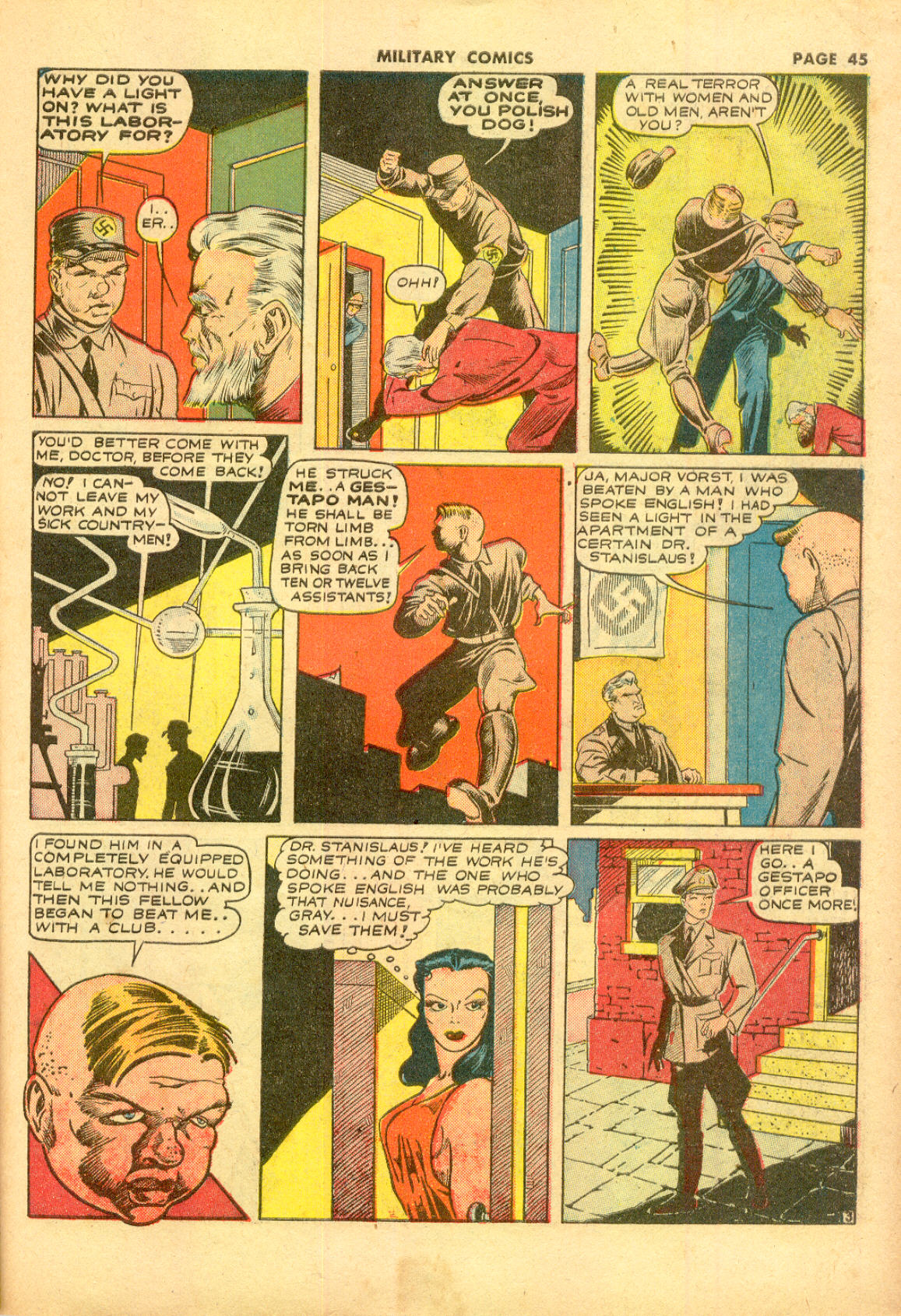 Military Comics #11 (Quality Comics), page 47. Public domain (US).