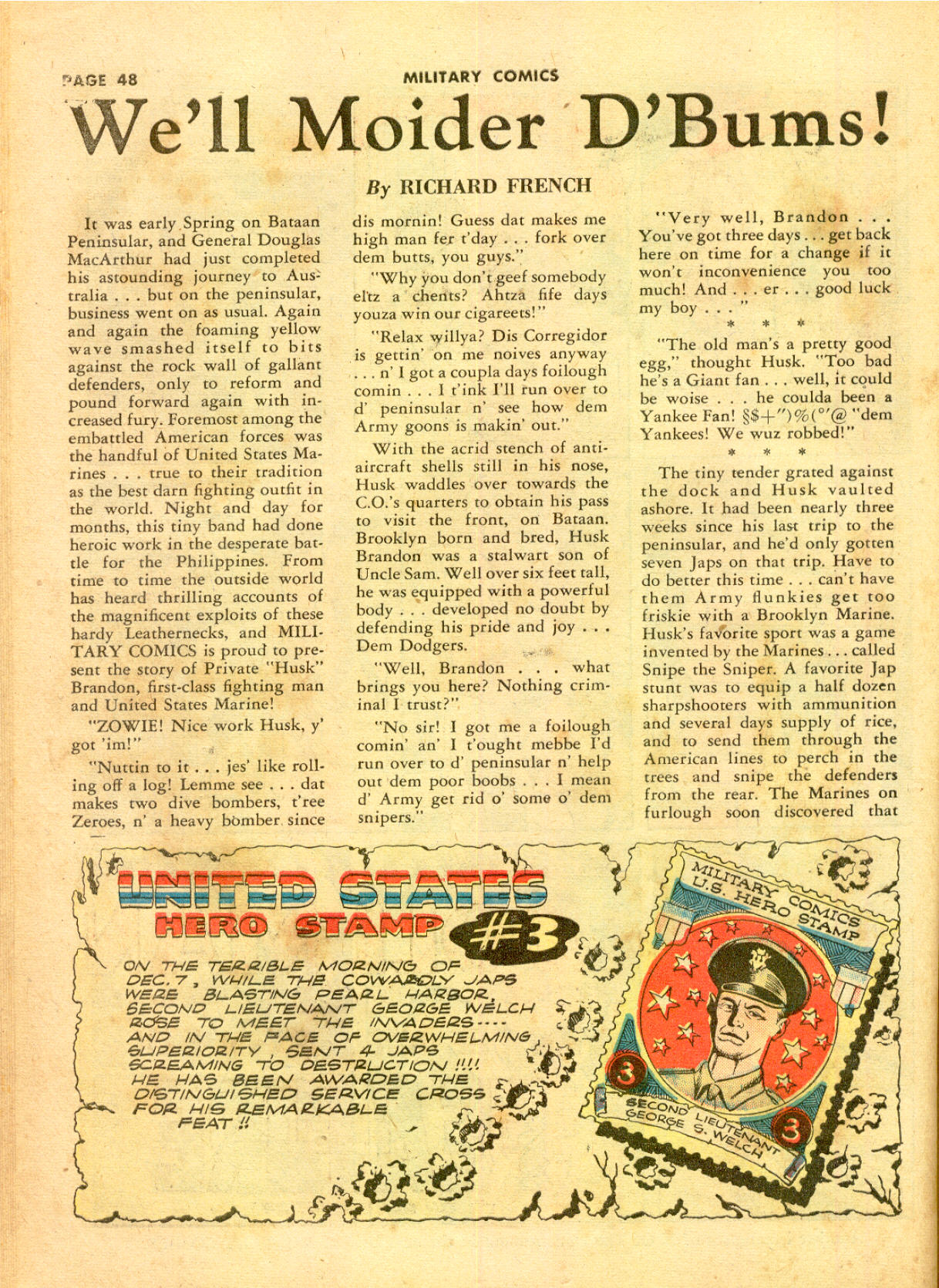 Military Comics #11 (Quality Comics), page 50. Public domain (US).